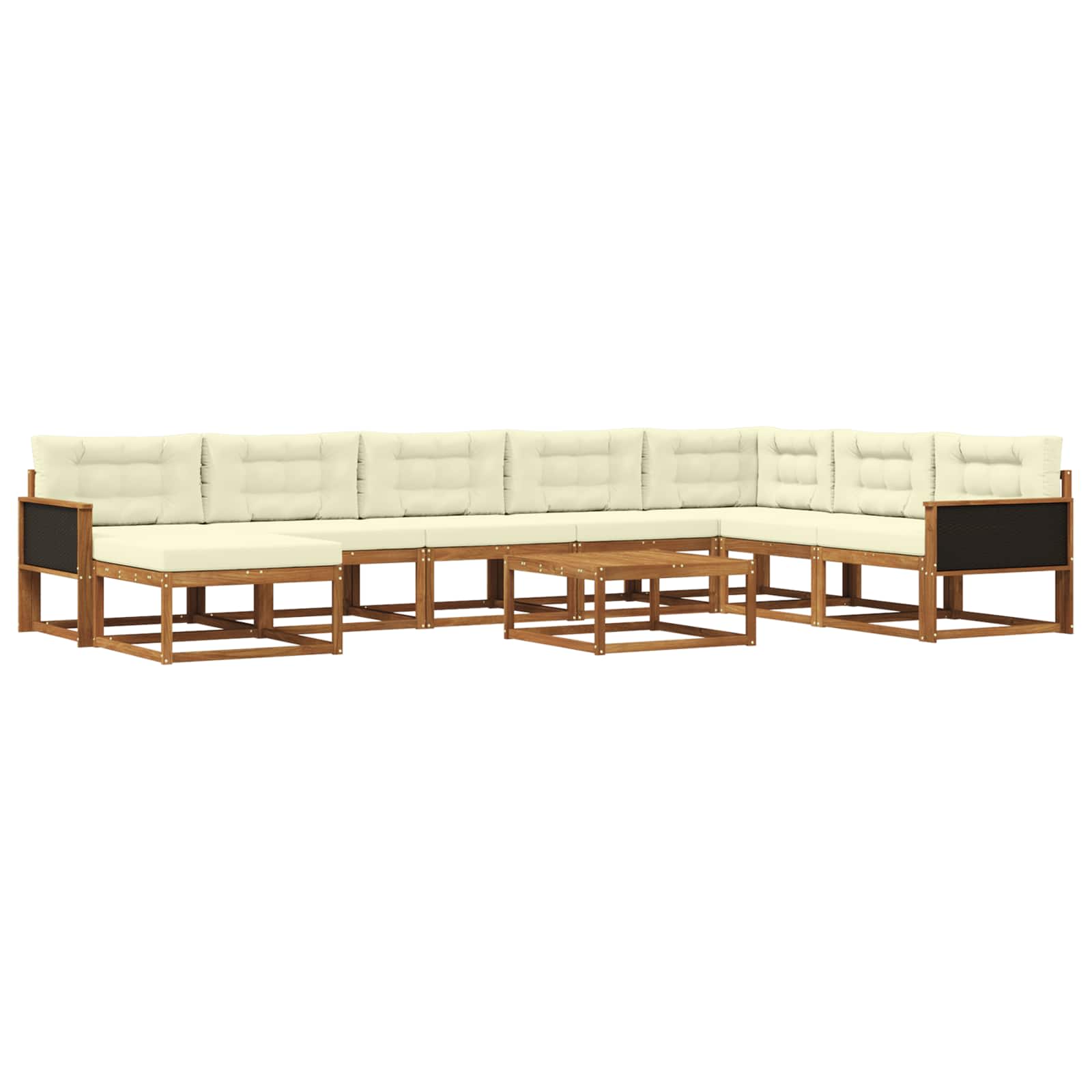 Ensemble de canapés d'extérieur 9 pcs Bois d'Acacia Massif - XIOS