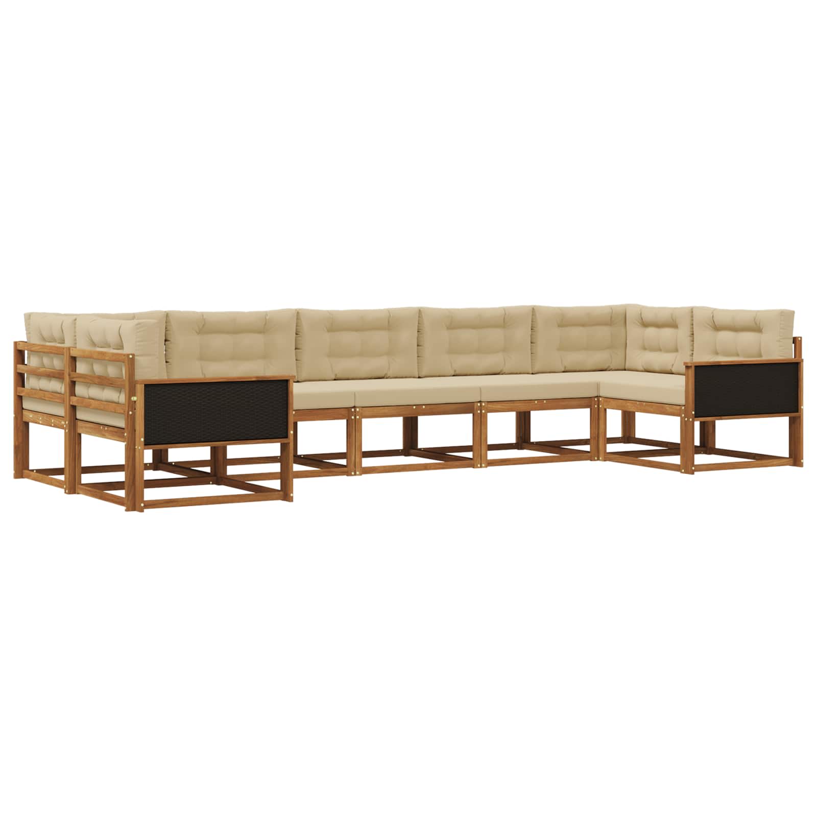 Ensemble de canapés d'extérieur 7 pcs Naturel et Beige - XIOS