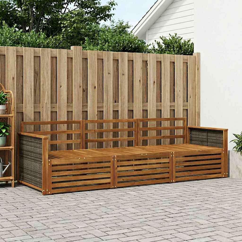 Ensemble de canapés d'extérieur 3 pcs Naturel - XIOS