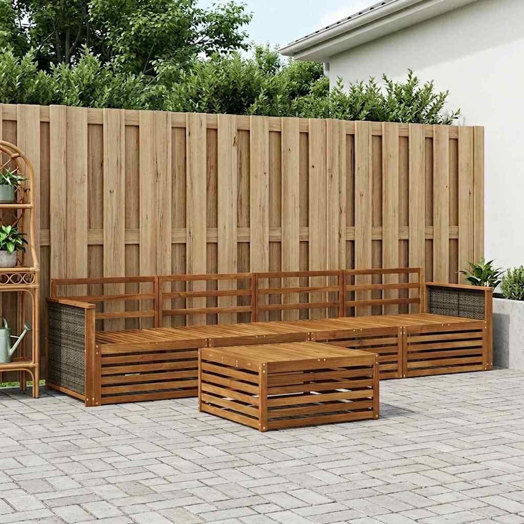 Ensemble de canapés d'extérieur 5 pcs Naturel - XIOS