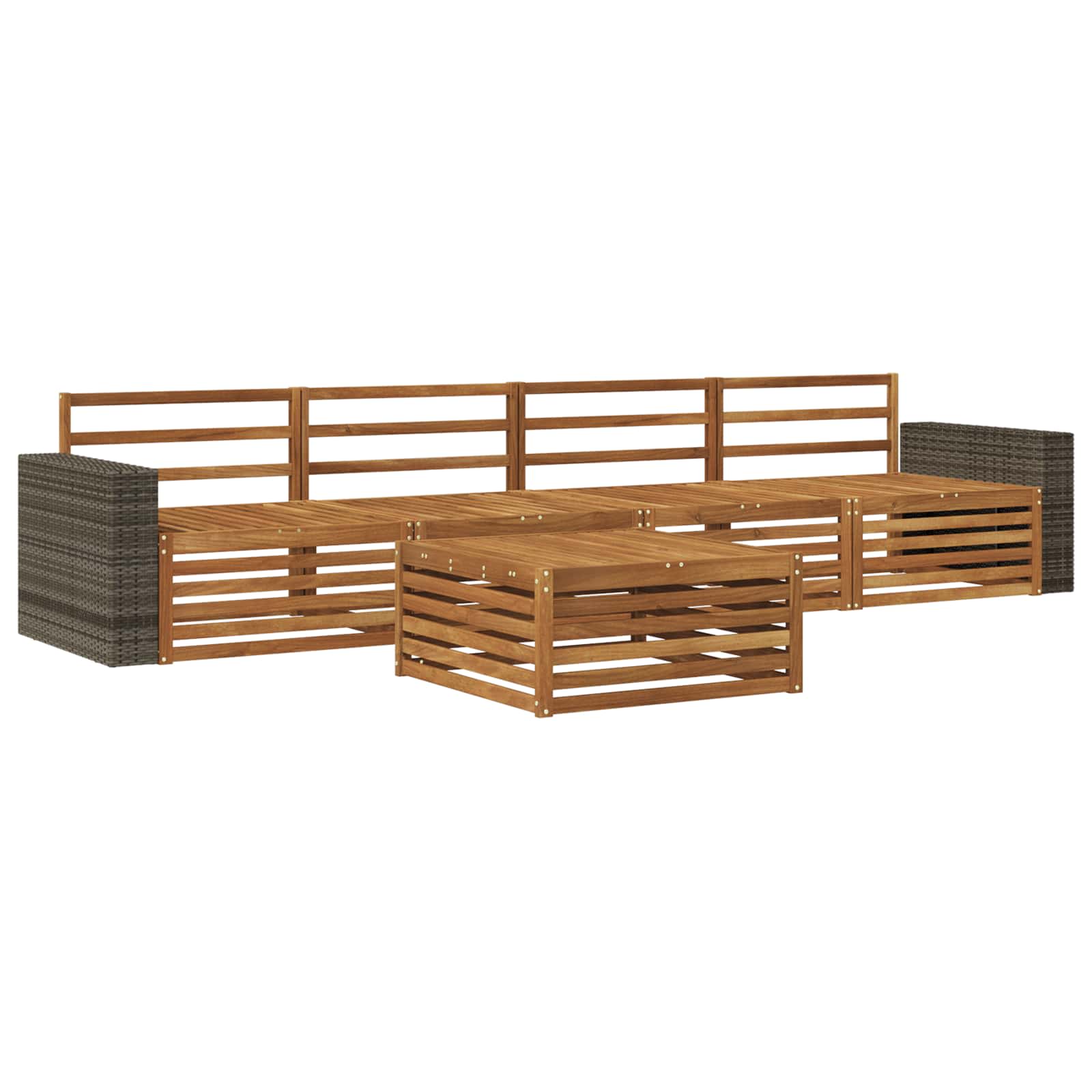 Ensemble de canapés d'extérieur 5 pcs Naturel - XIOS