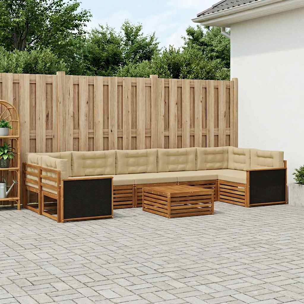 Ensemble de canapés d'extérieur 8 pcs Naturel et Beige - XIOS