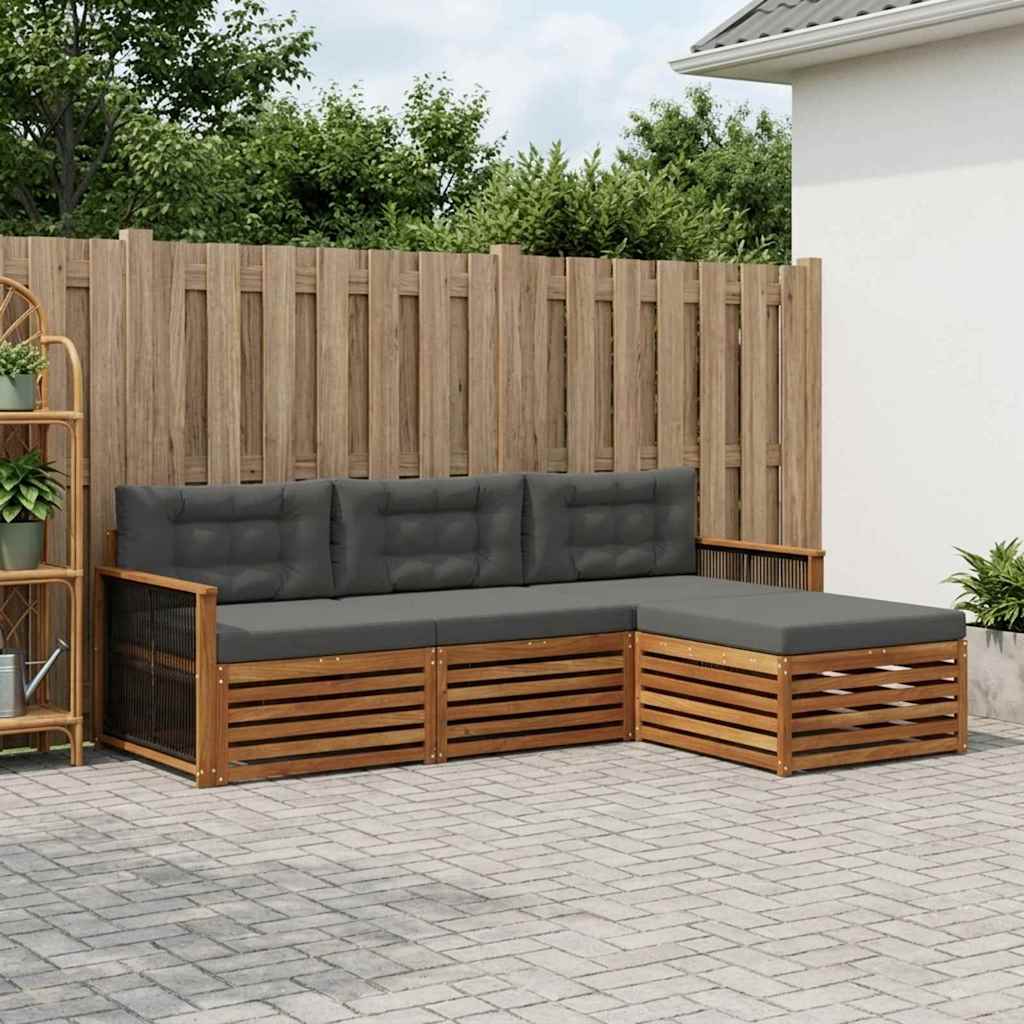 Ensemble de canapés d'extérieur Naturel et Anthracite - XIOS