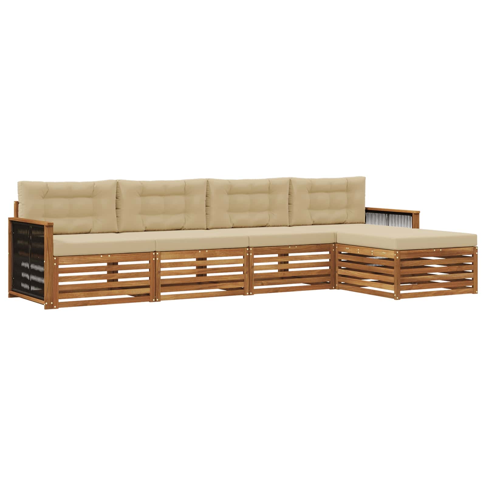 Ensemble de canapés d'extérieur 5 pcs Naturel et Beige - XIOS