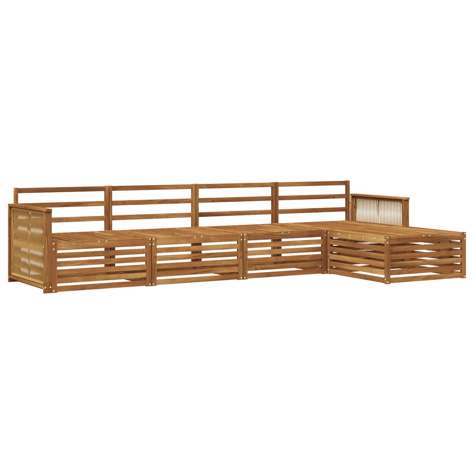 Ensemble de canapés d'extérieur 5 pcs Naturel - XIOS