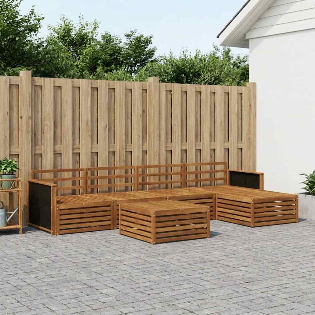 Ensemble de canapés d'extérieur 6 pcs Naturel 79 x 79 x 37 cm - XIOS