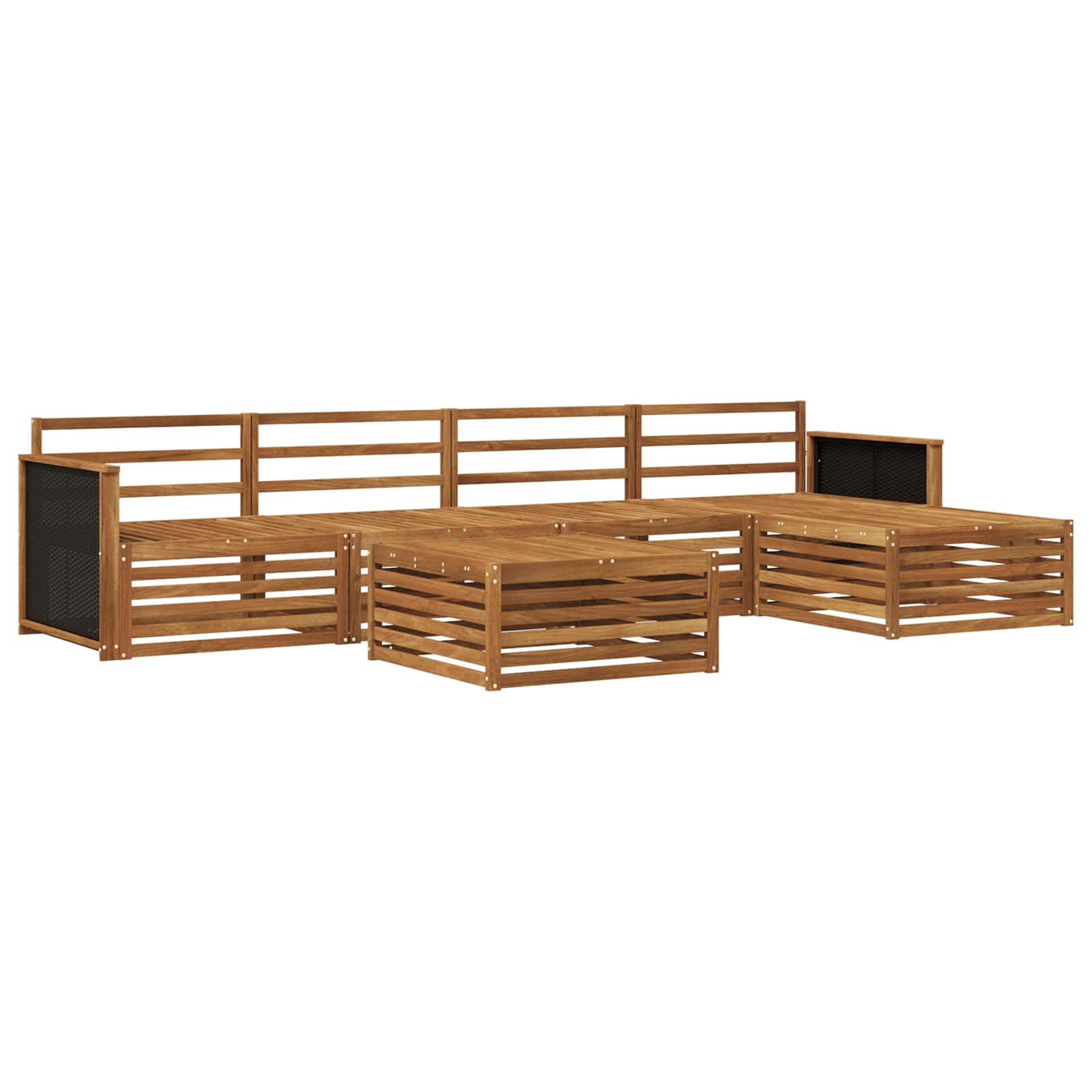 Ensemble de canapés d'extérieur 6 pcs Naturel 79 x 79 x 37 cm - XIOS