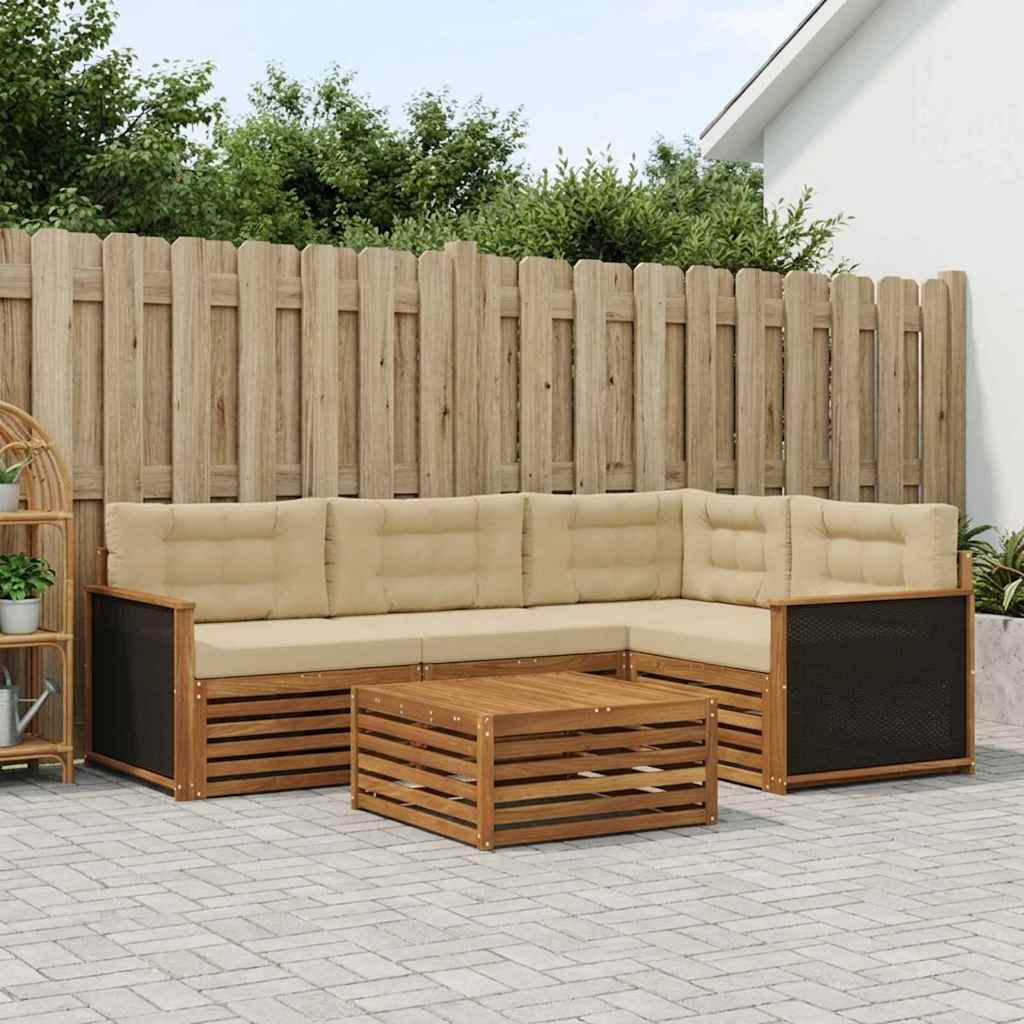 Ensemble de canapés d'extérieur 5 pcs Naturel et Beige - XIOS