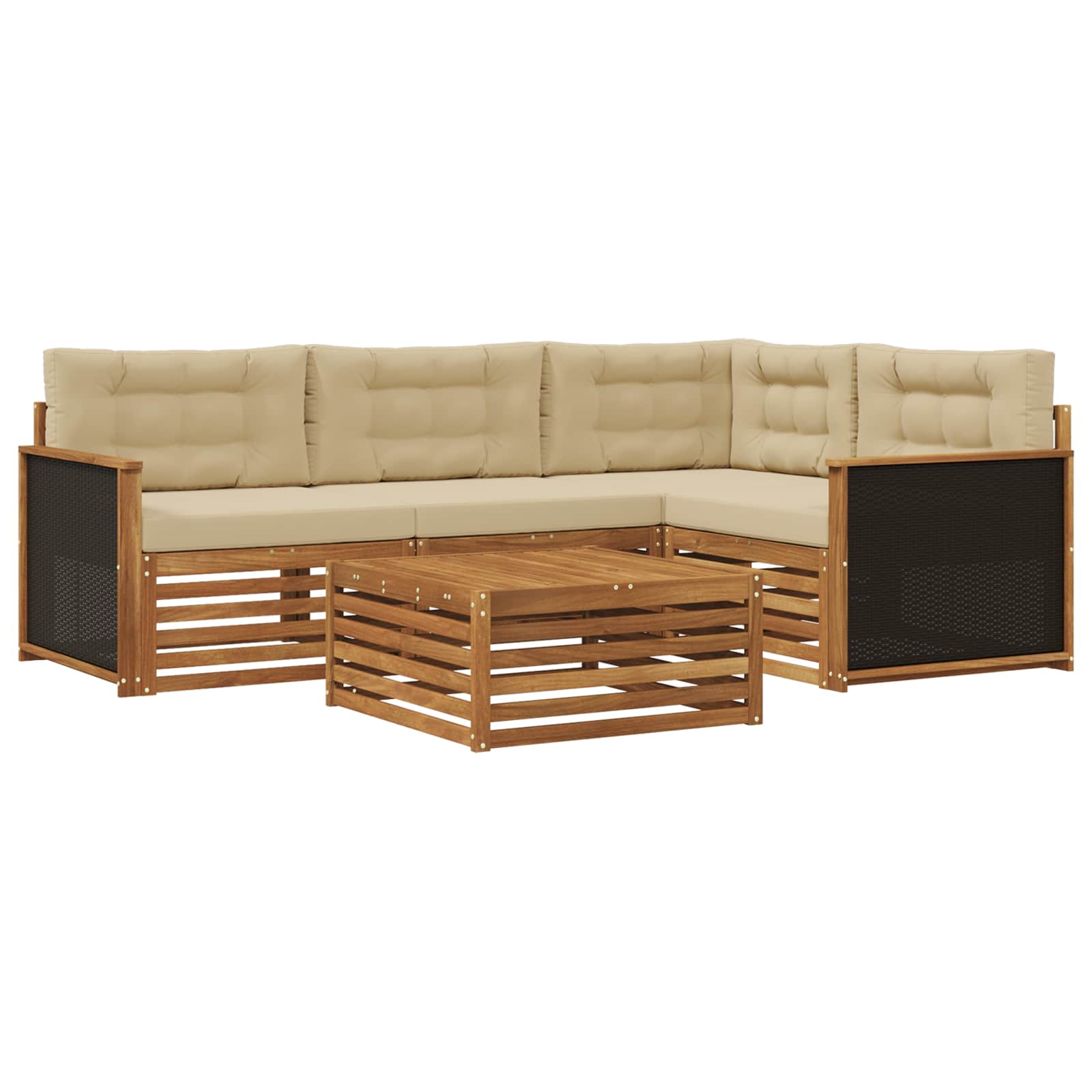 Ensemble de canapés d'extérieur 5 pcs Naturel et Beige - XIOS