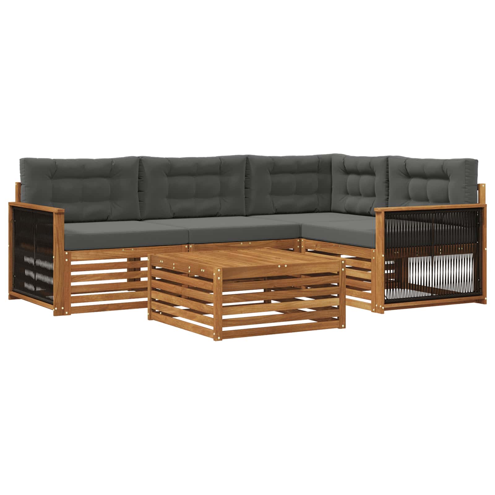 Ensemble de canapés d'extérieur 5 pcs Naturel et Anthracite - XIOS