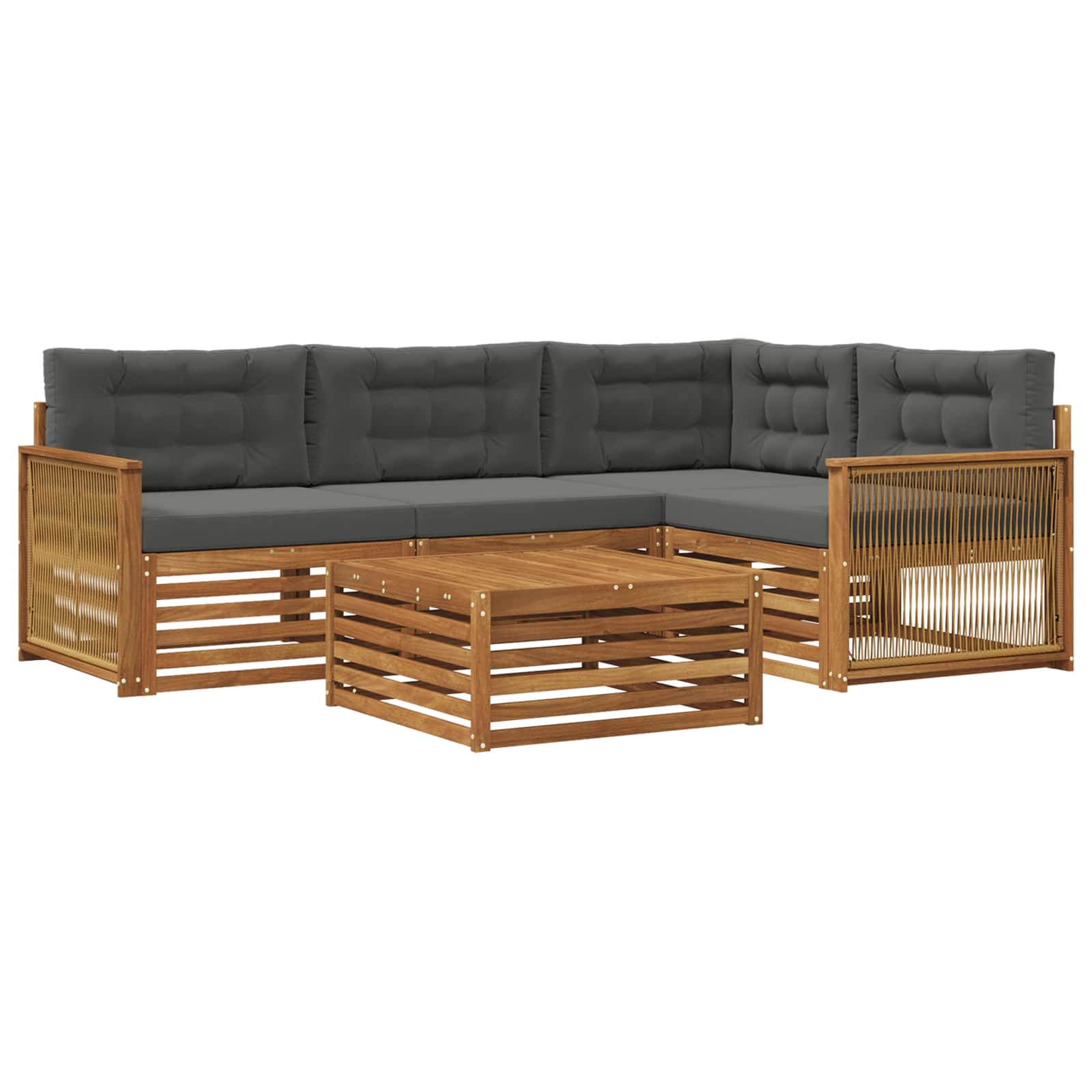 Ensemble de canapés d'extérieur 5 pcs Naturel et Anthracite - XIOS