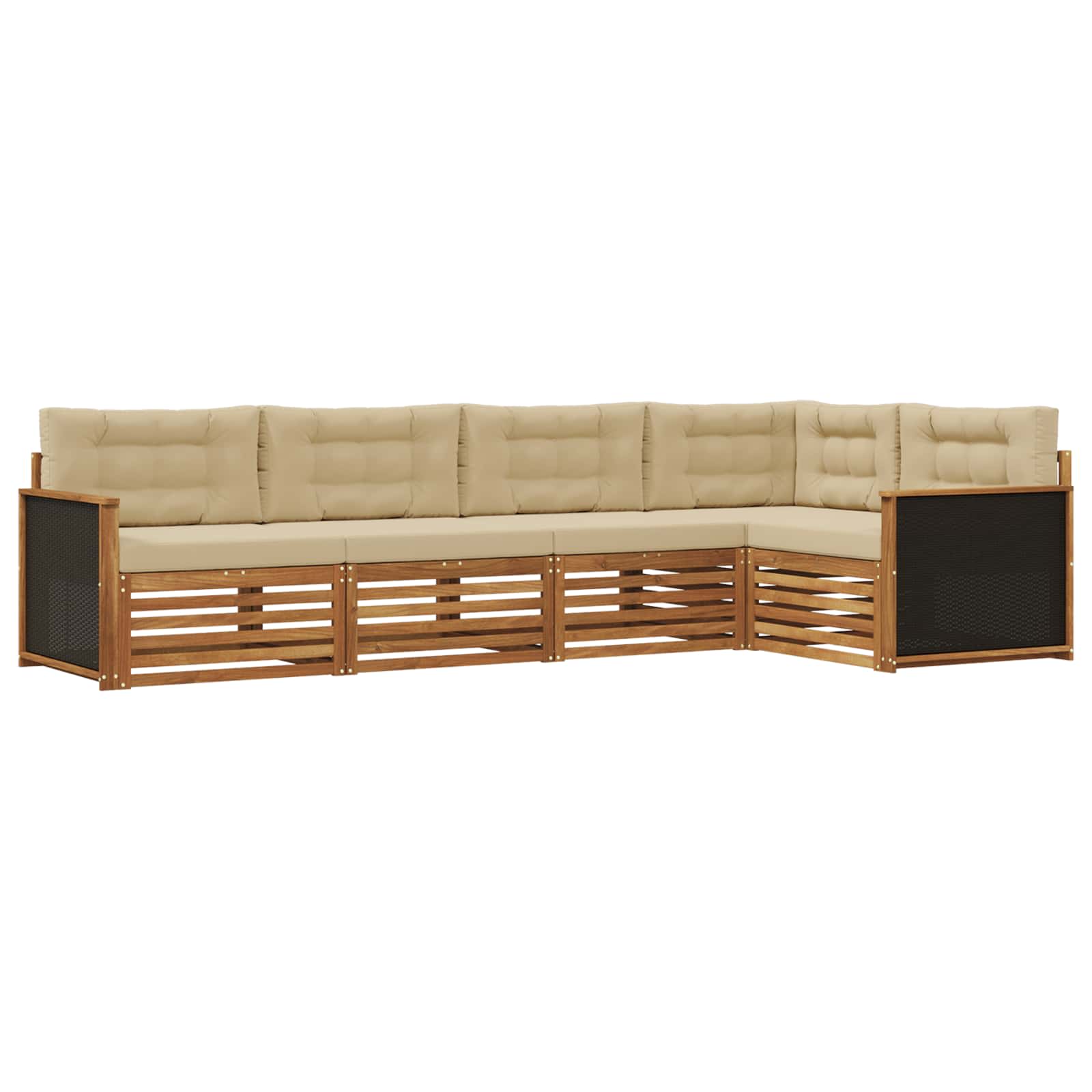 Ensemble de canapés d'extérieur 5 pcs Naturel et Beige - XIOS