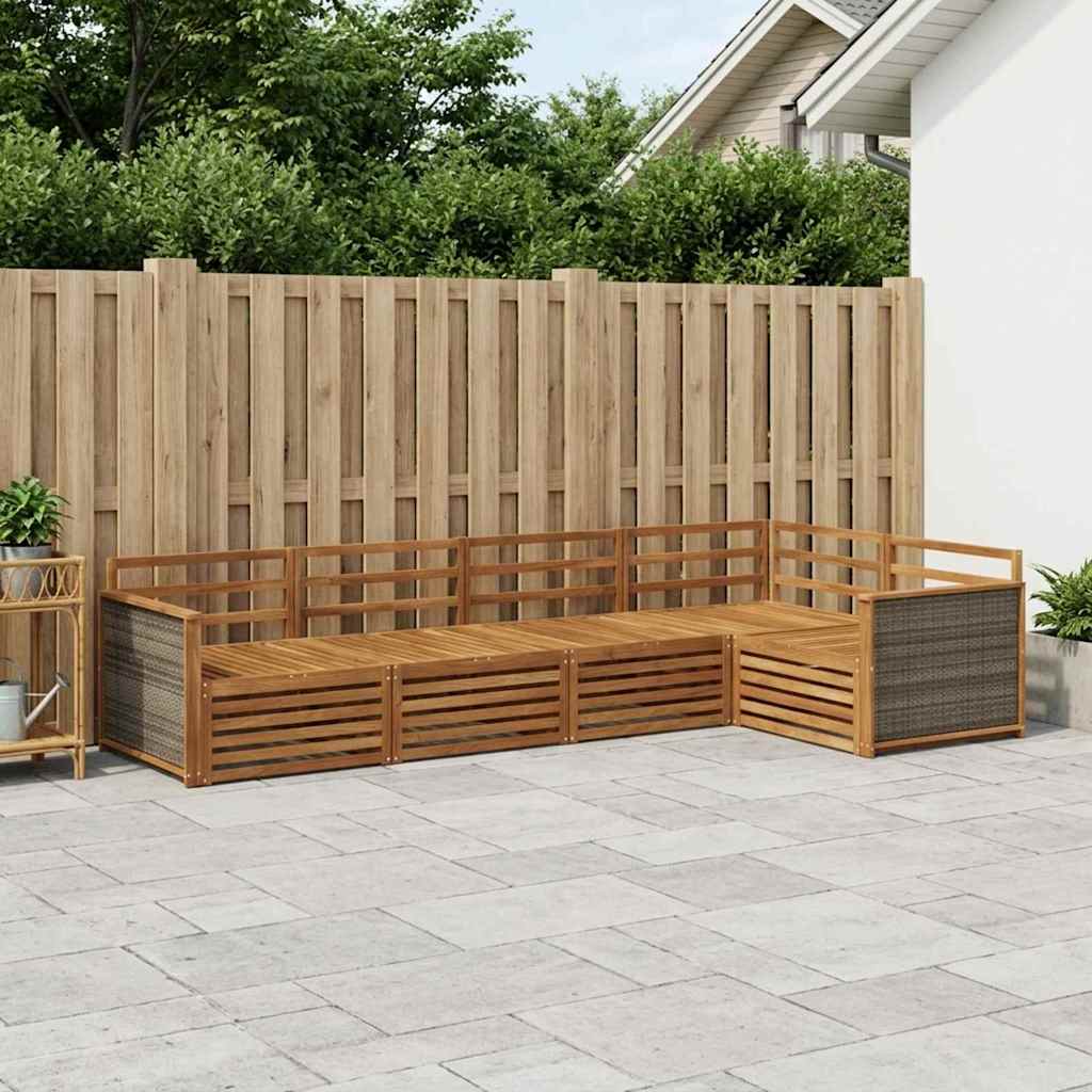 Ensemble de canapés d'extérieur 5 pcs Naturel - XIOS