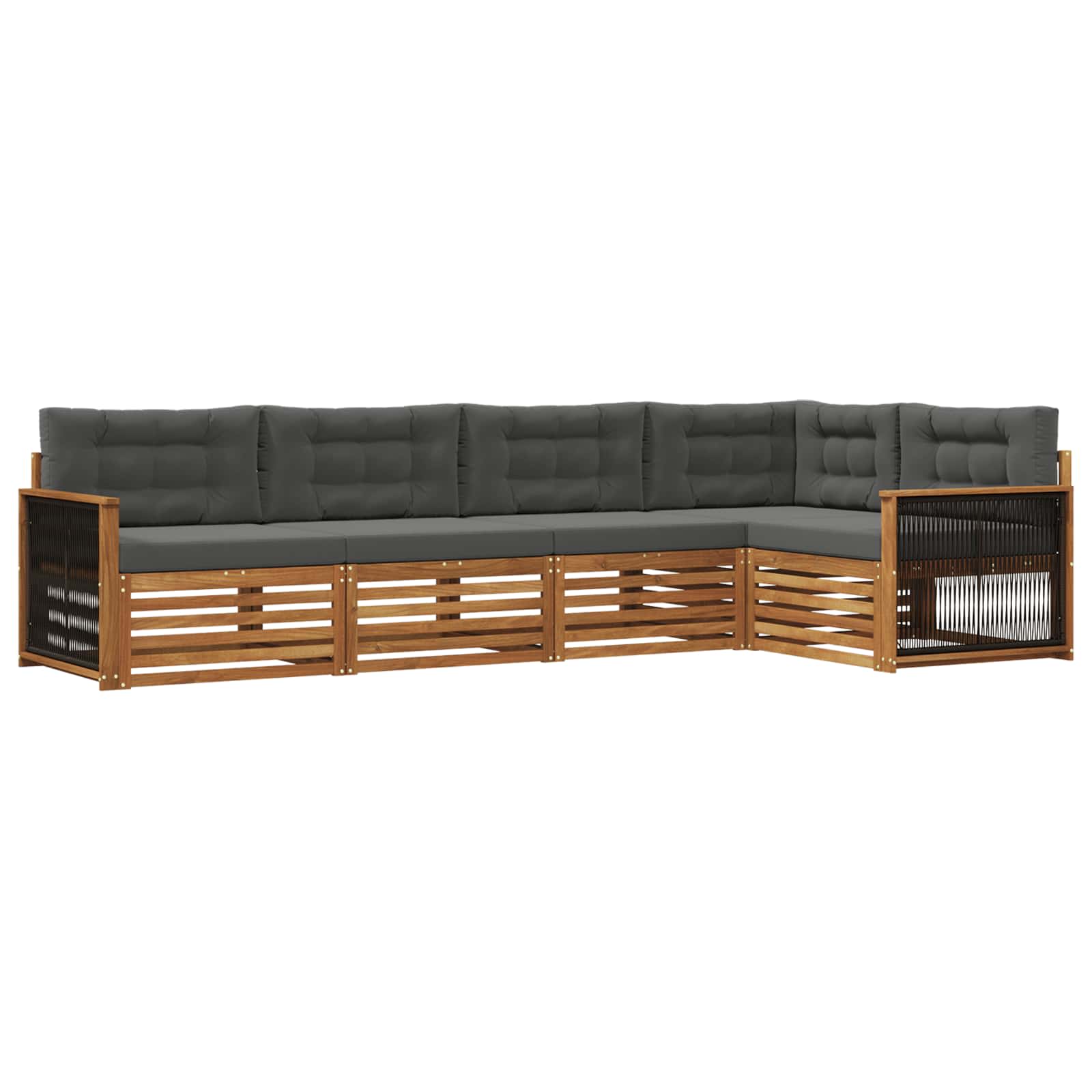 Ensemble de canapés d'extérieur 5 pcs Naturel et Anthracite - XIOS