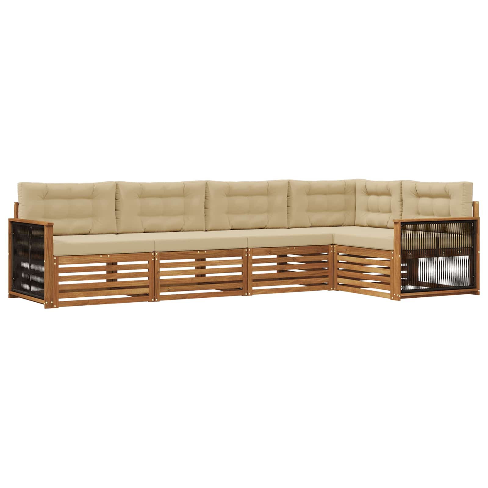 Ensemble de canapés d'extérieur 5 pcs Naturel et Beige - XIOS