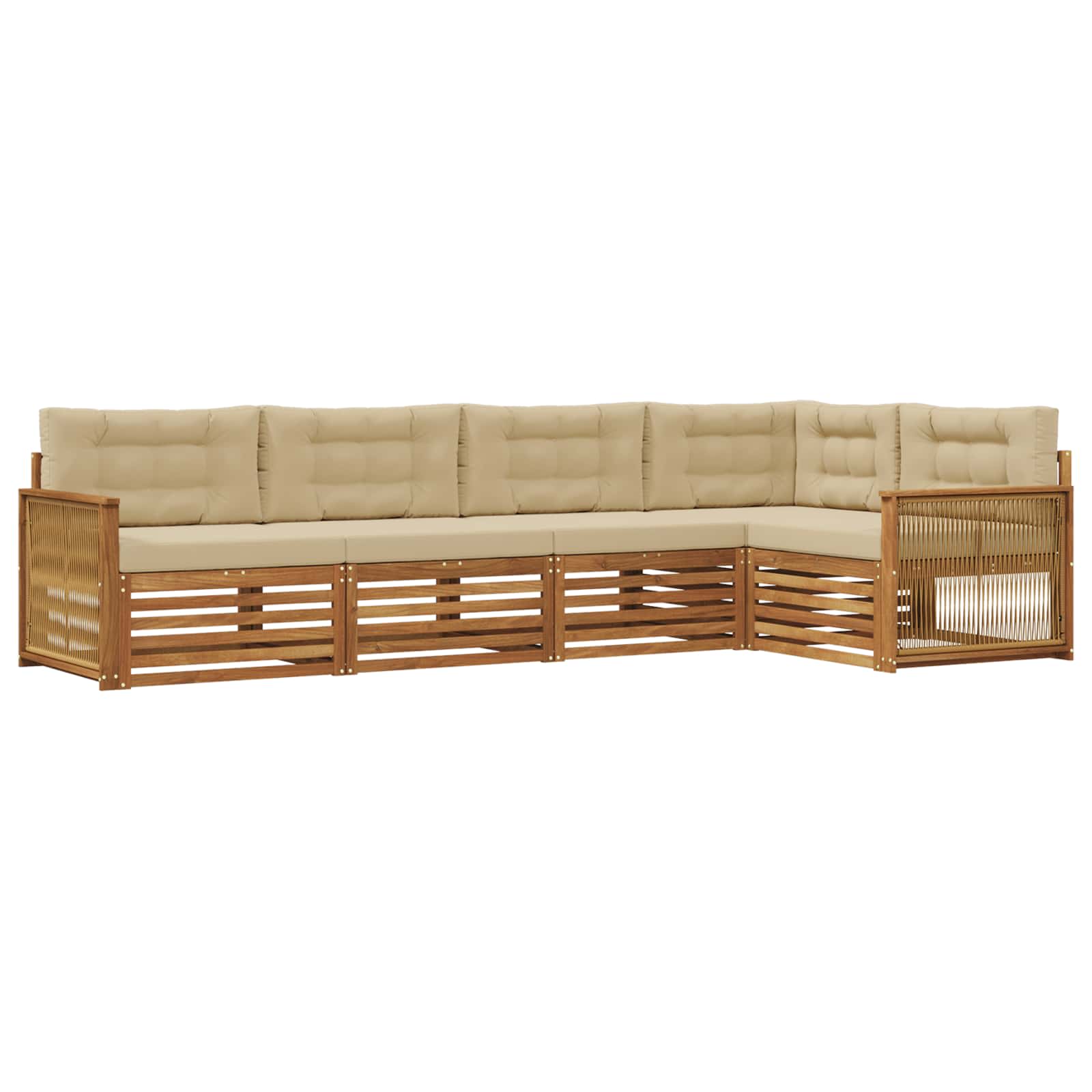 Ensemble de canapés d'extérieur 5 pcs Naturel et Beige - XIOS