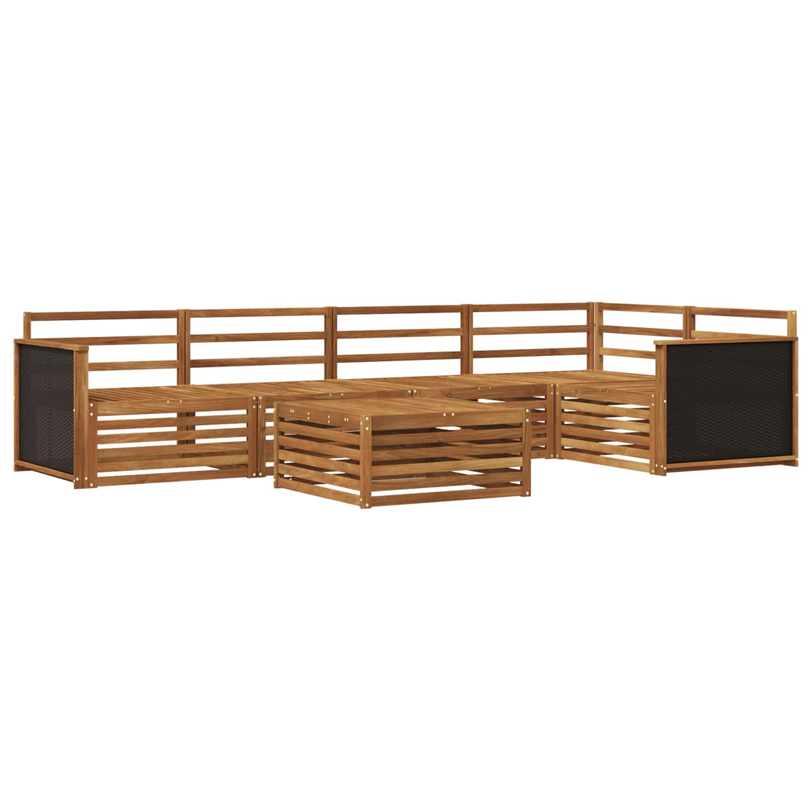 Ensemble de canapés d'extérieur 6 pcs Naturel 79 x 79 x 37 cm - XIOS