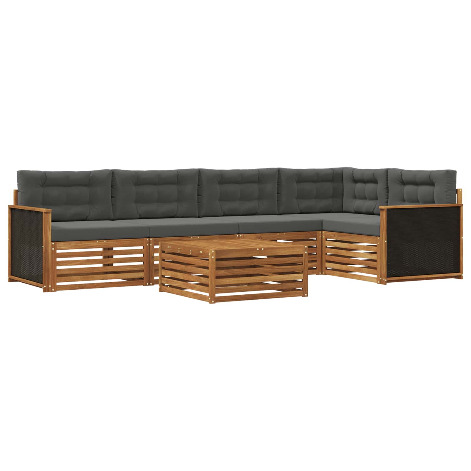 Ensemble de canapés d'extérieur 6 pcs Naturel et Anthracite - XIOS