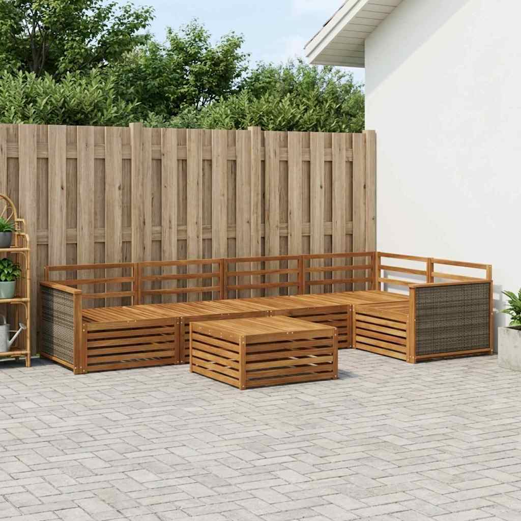 Ensemble de canapés d'extérieur 6 pcs Naturel - XIOS
