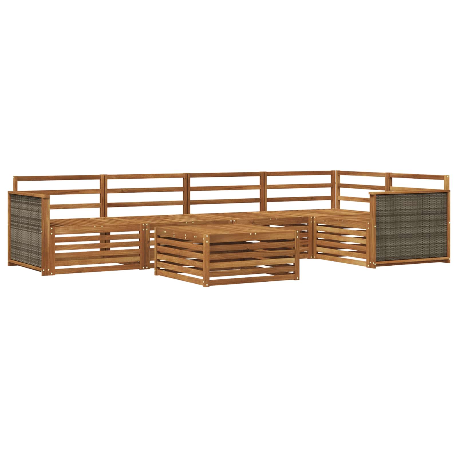 Ensemble de canapés d'extérieur 6 pcs Naturel - XIOS