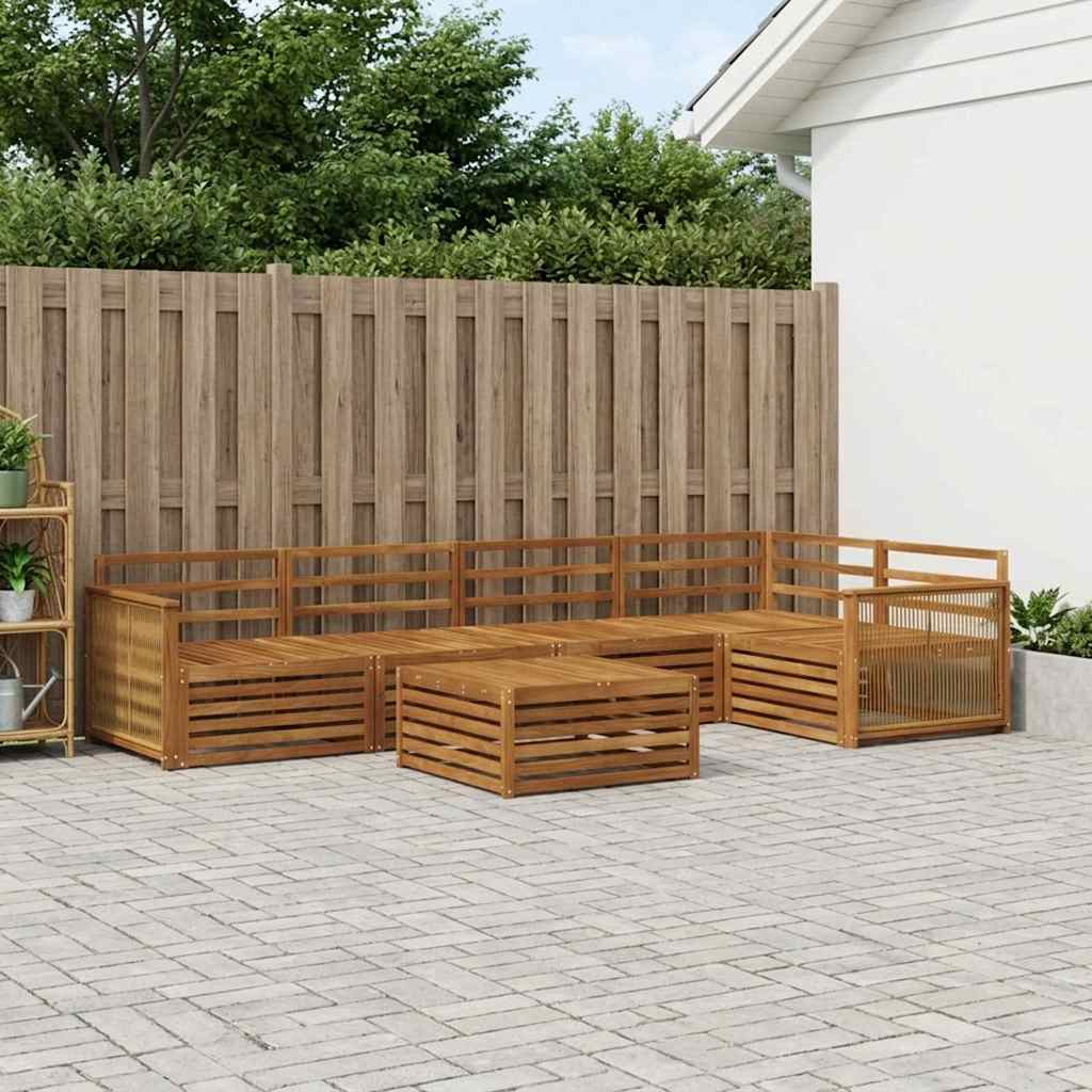 Ensemble de canapés d'extérieur 6 pcs Naturel - XIOS