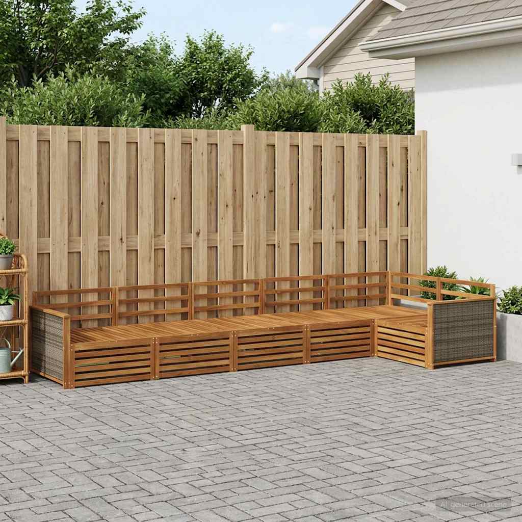 Ensemble de canapés d'extérieur 6 pcs Naturel - XIOS
