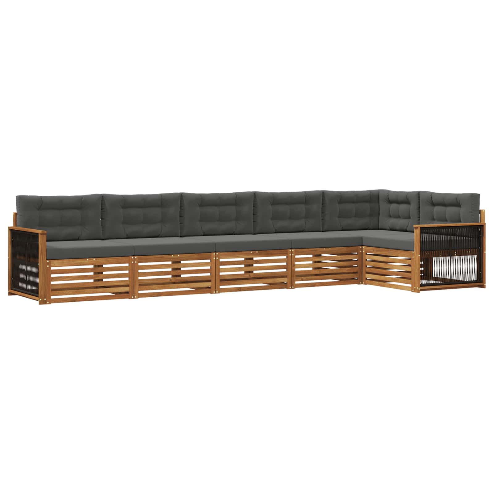 Ensemble de canapés d'extérieur 6 pcs Naturel et Anthracite - XIOS