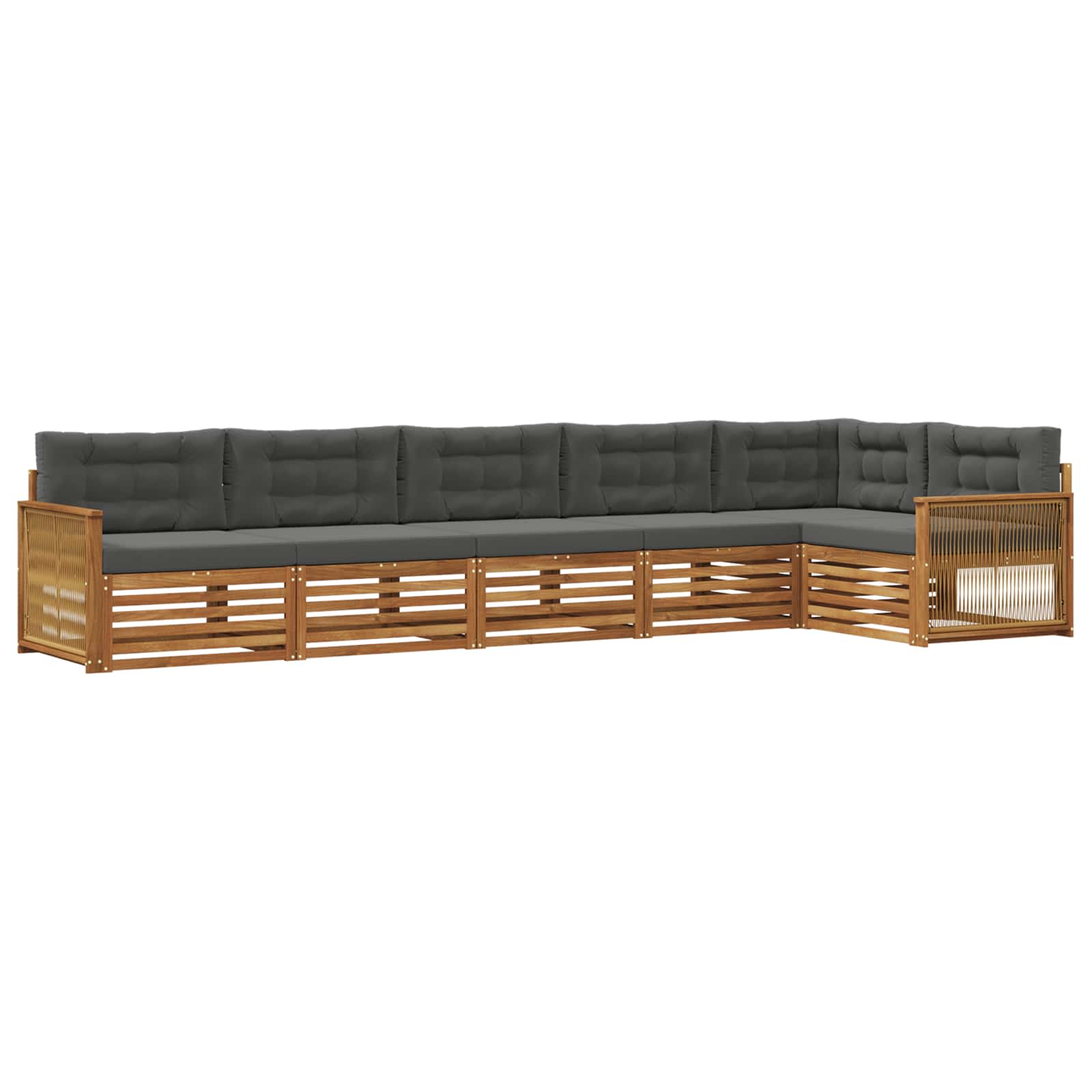 Ensemble de canapés d'extérieur 6 pcs Naturel et Anthracite - XIOS