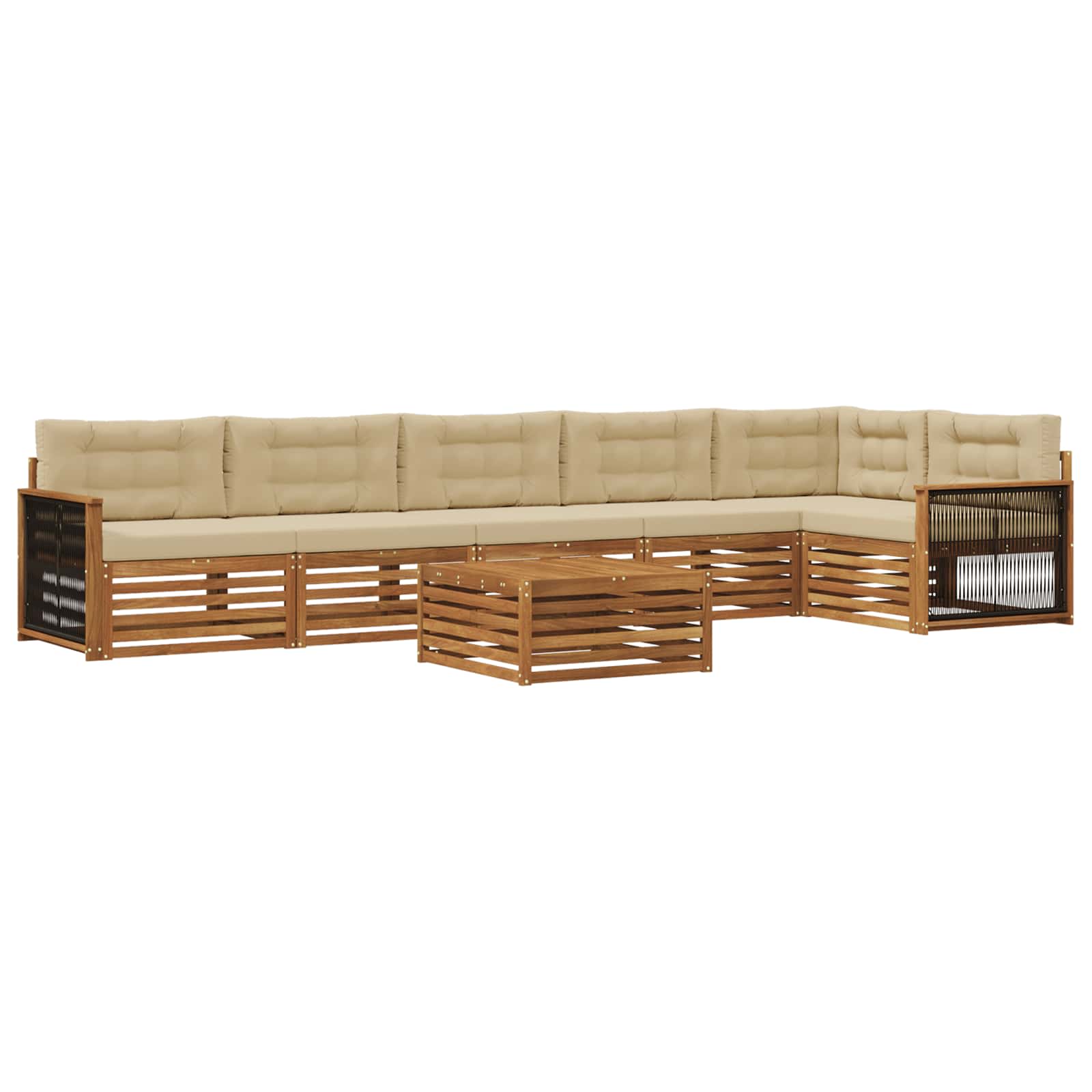 Ensemble de canapés d'extérieur 7 pcs Naturel et Beige - XIOS