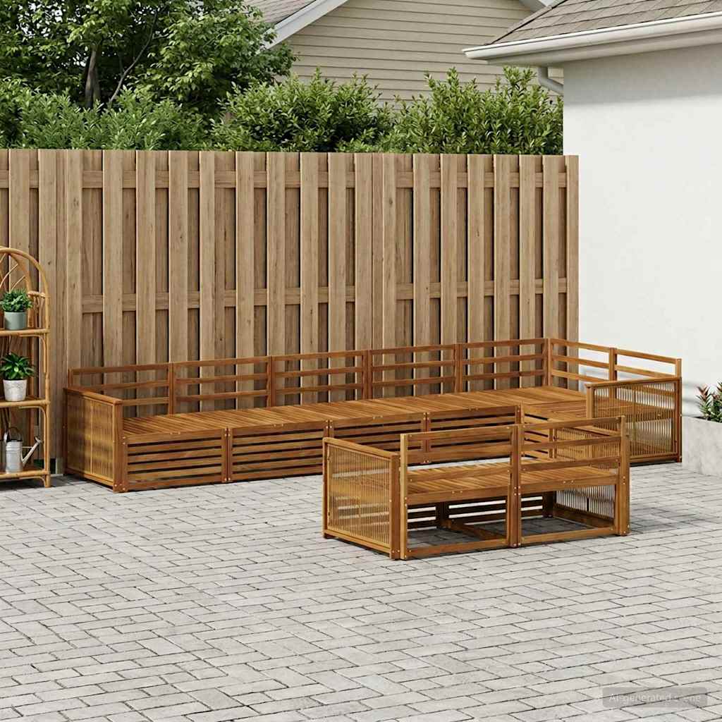 Ensemble de canapés d'extérieur 8 pcs Naturel - XIOS