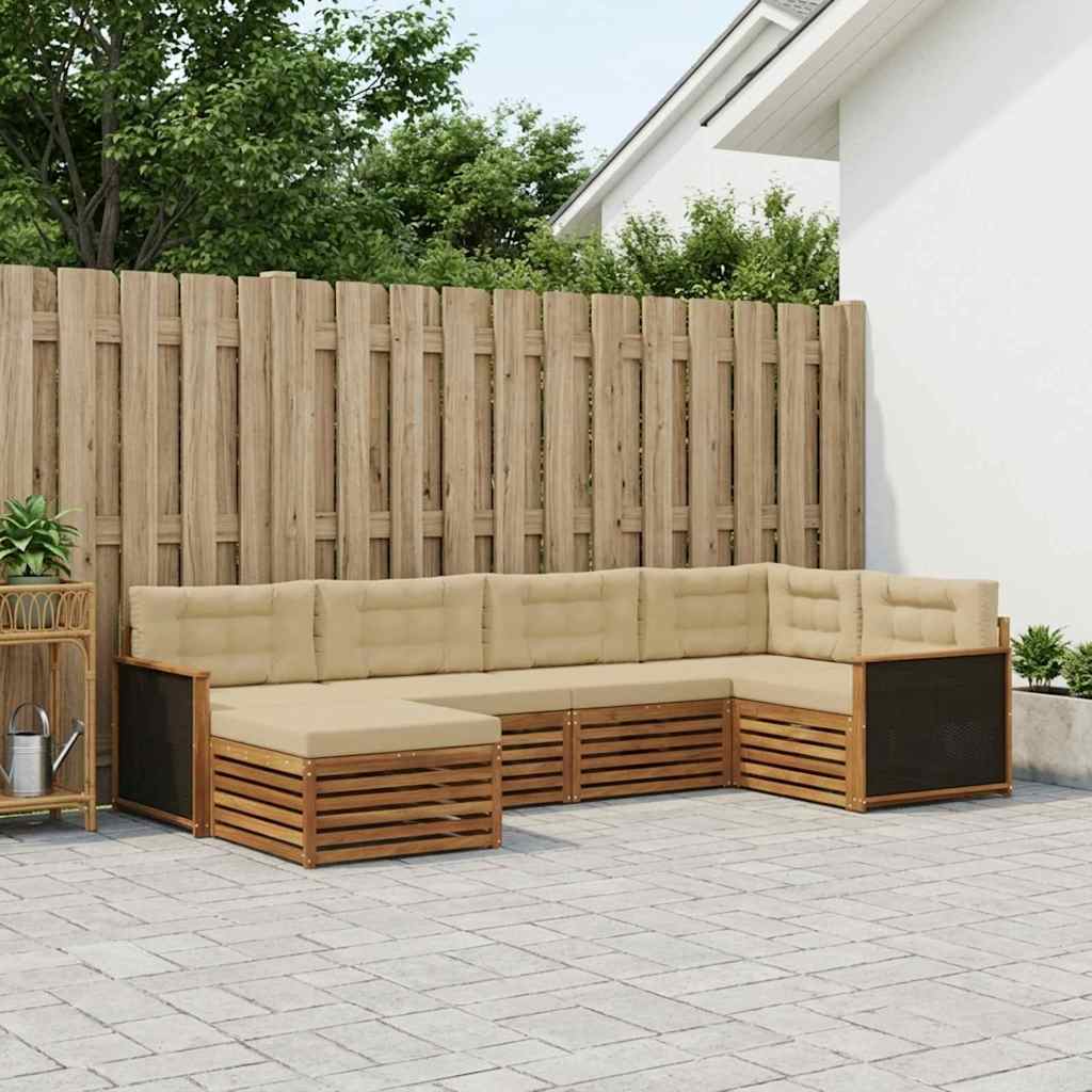 Ensemble de canapés d'extérieur 6 pcs Naturel et Beige - XIOS