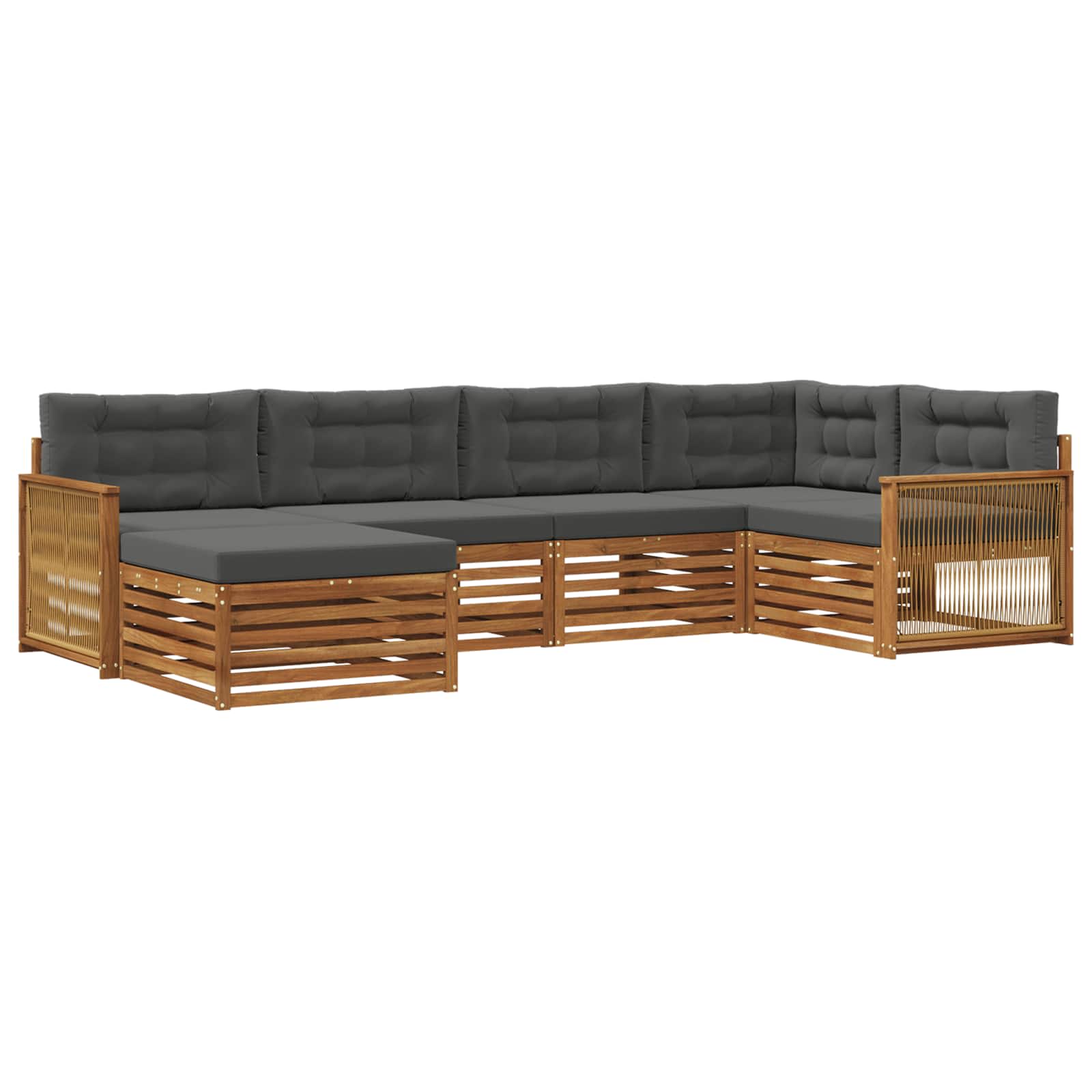 Ensemble de canapés d'extérieur 6 pcs Naturel et Anthracite - XIOS