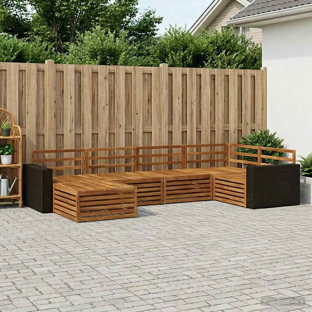 Ensemble de canapés d'extérieur 6 pcs Naturel - XIOS