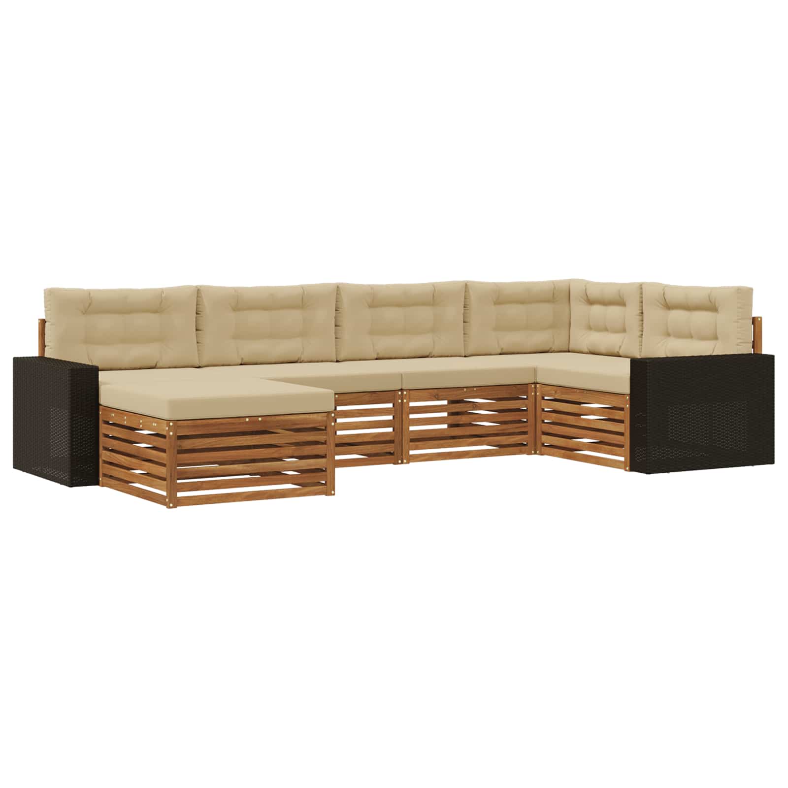 Ensemble de canapés d'extérieur 6 pcs Naturel et Beige - XIOS