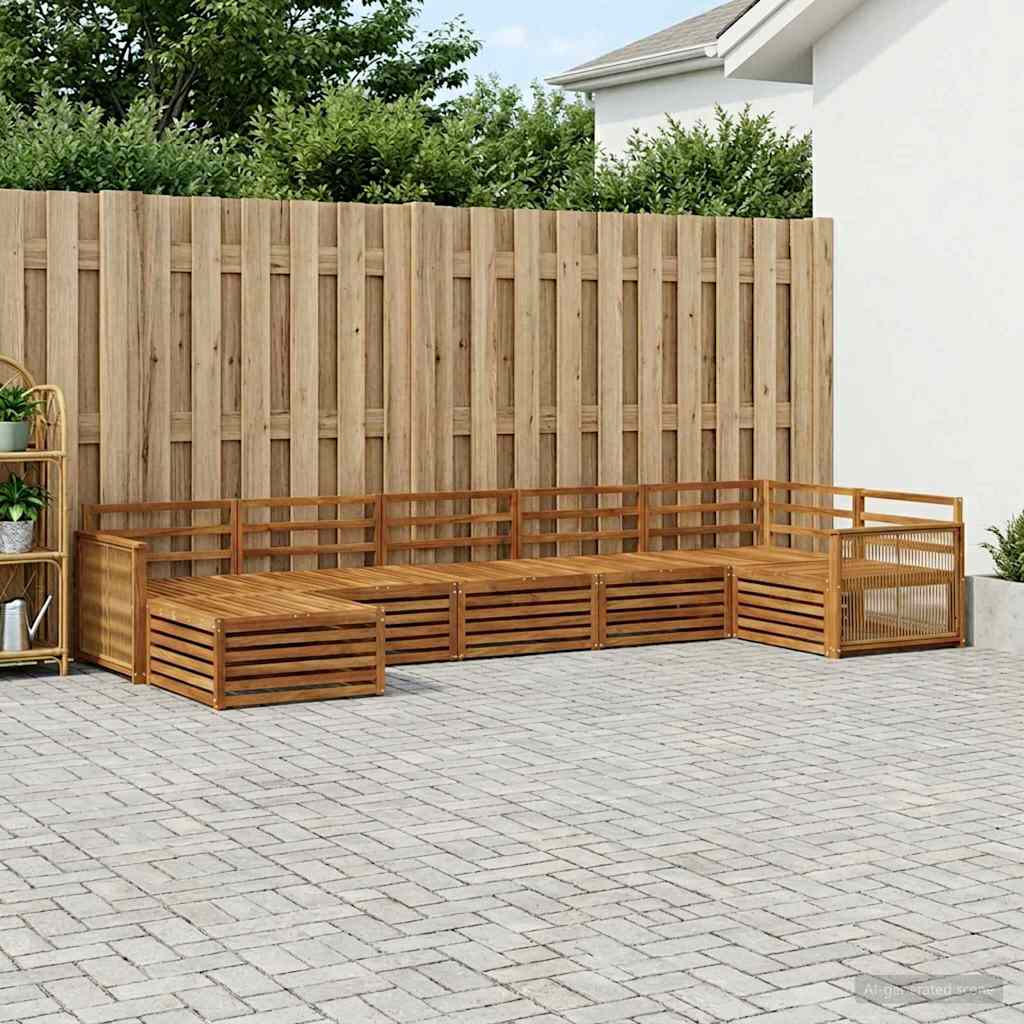 Ensemble de canapés d'extérieur 7 pcs Naturel - XIOS