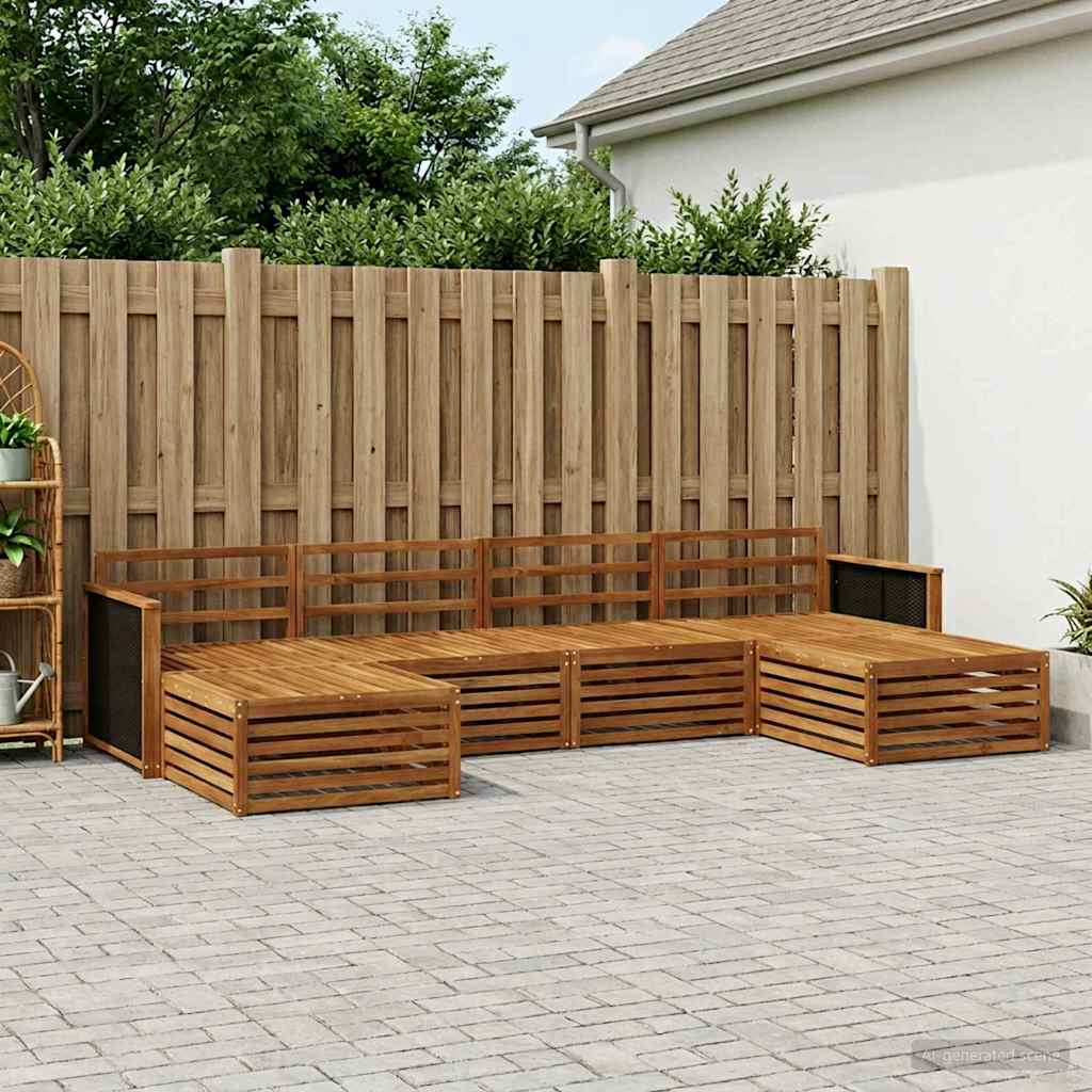 Ensembles de canapés 6 pcs Bois d'Acacia Massif - XIOS