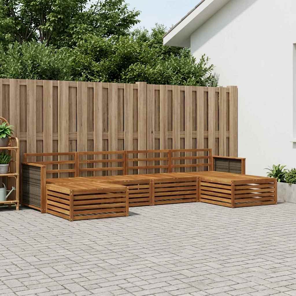 Ensembles de canapés 6 pcs Bois d'Acacia Massif - XIOS