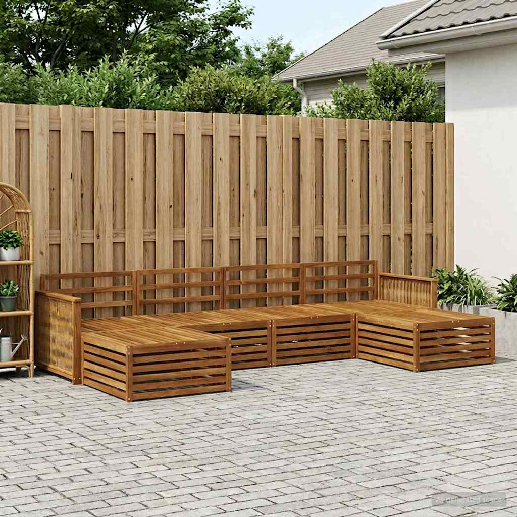 Ensembles de canapés 6 pcs Bois d'Acacia Massif - XIOS