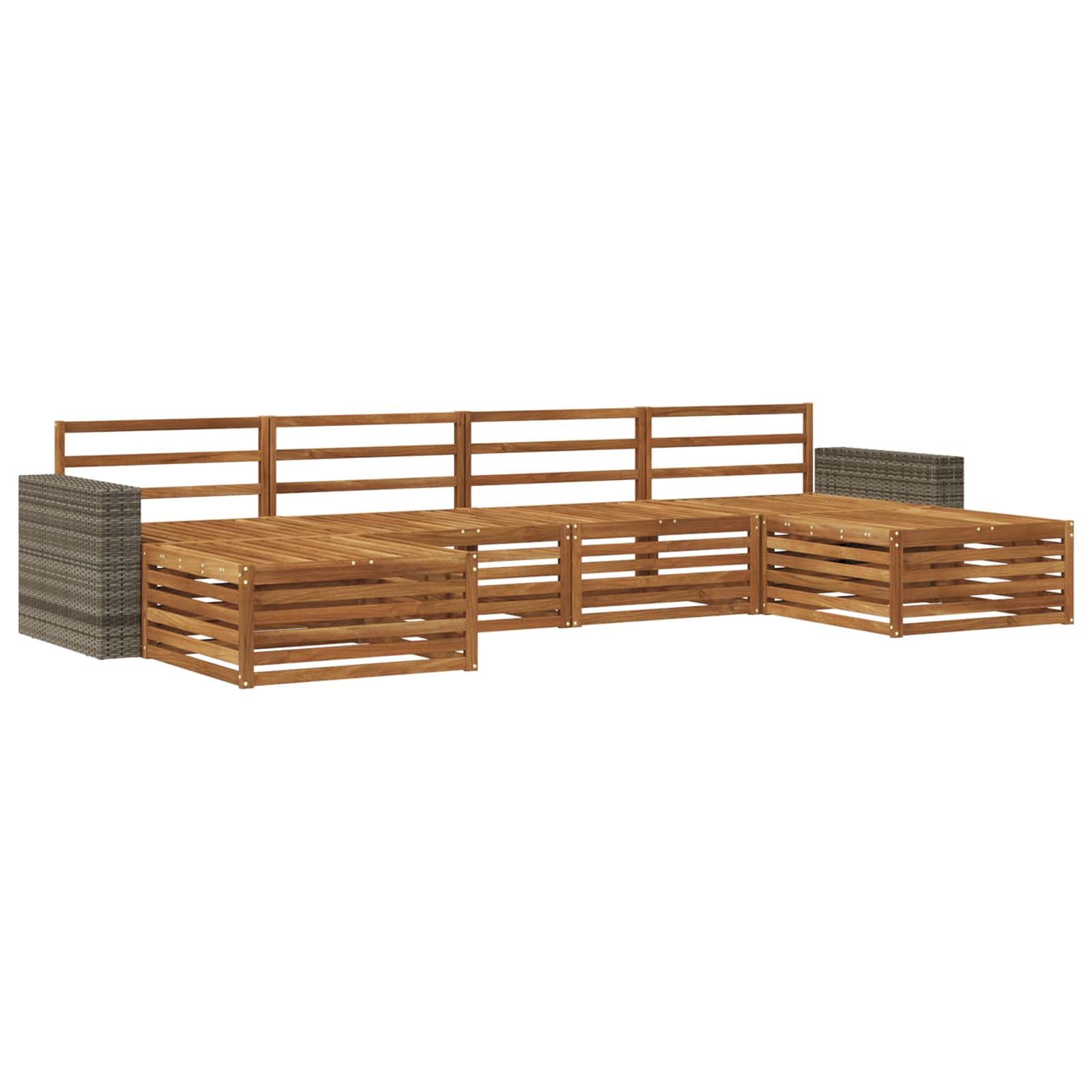 Ensembles de canapés 6 pcs Bois d'Acacia Massif - XIOS
