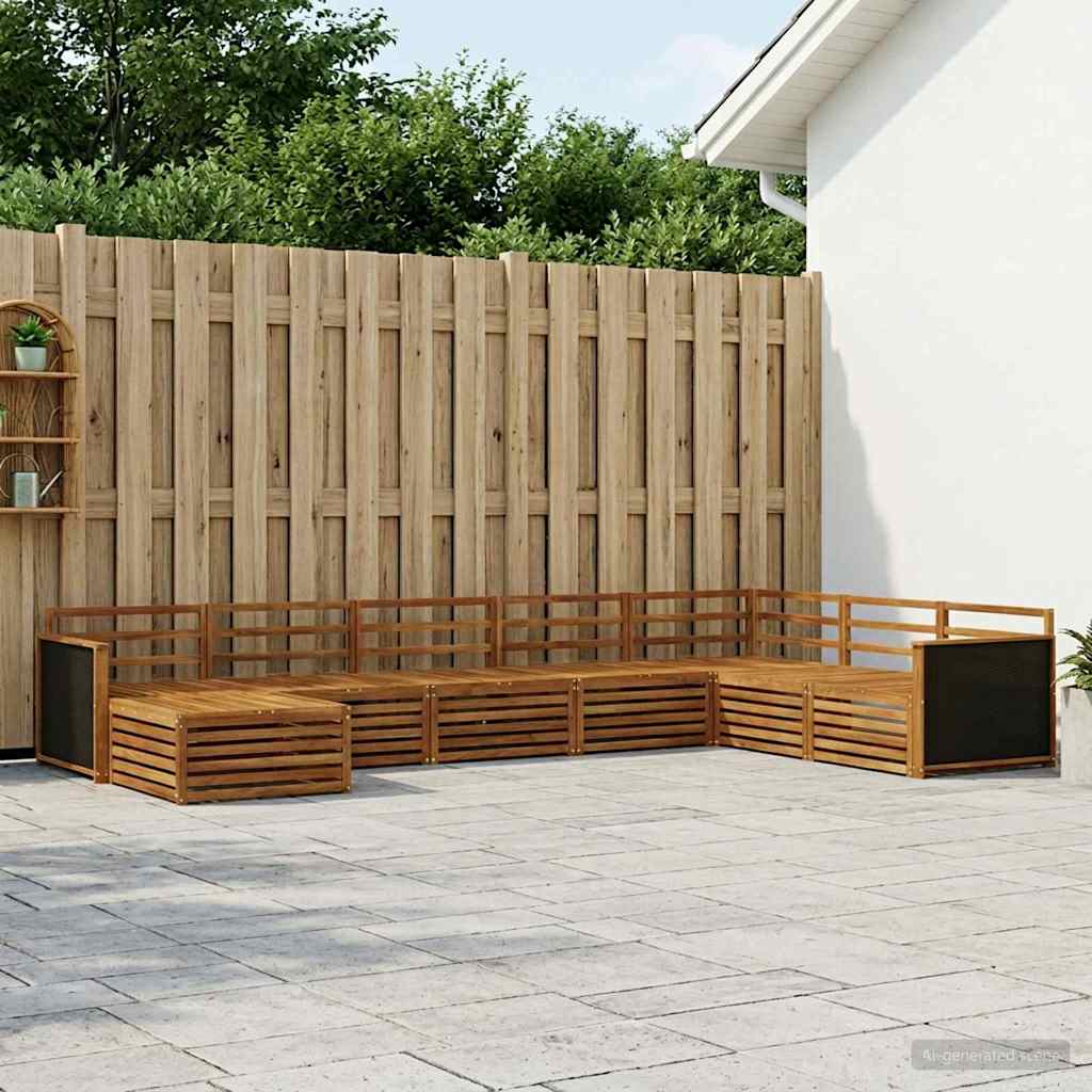Ensemble de canapés d'extérieur 8 pcs Naturel - XIOS