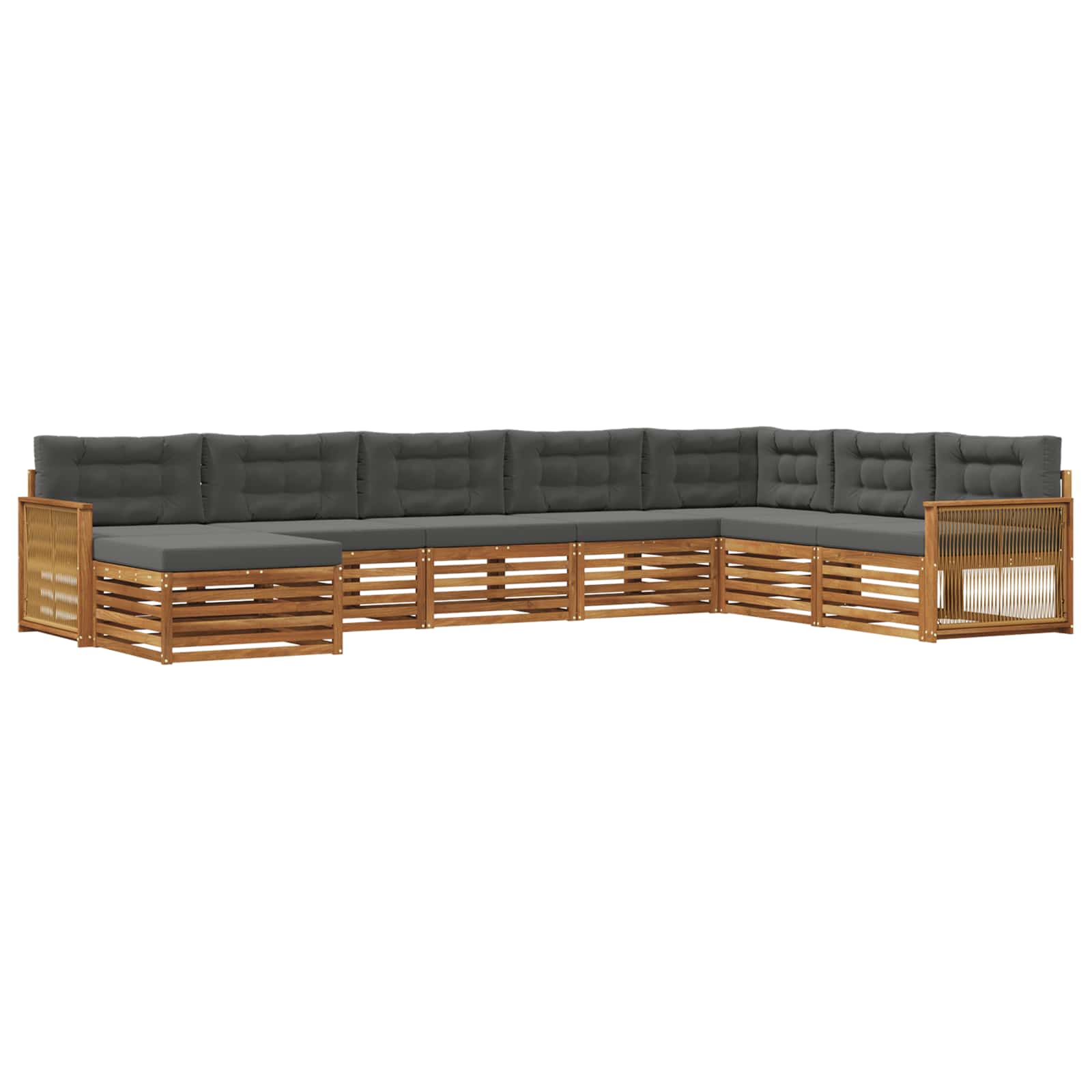Ensemble de canapés d'extérieur 8 pcs Naturel et Anthracite - XIOS