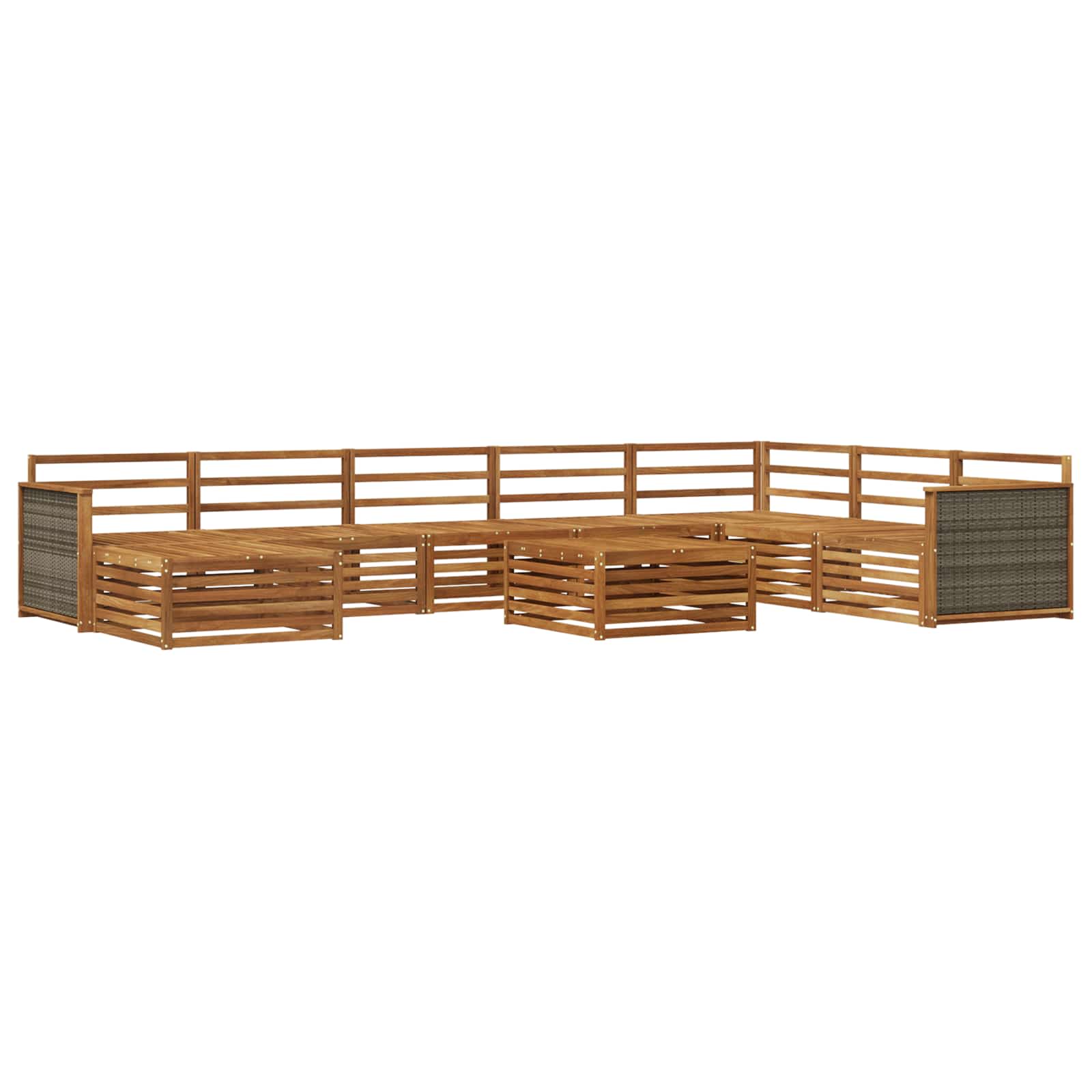 Ensemble de canapés d'extérieur 9 pcs Naturel - XIOS