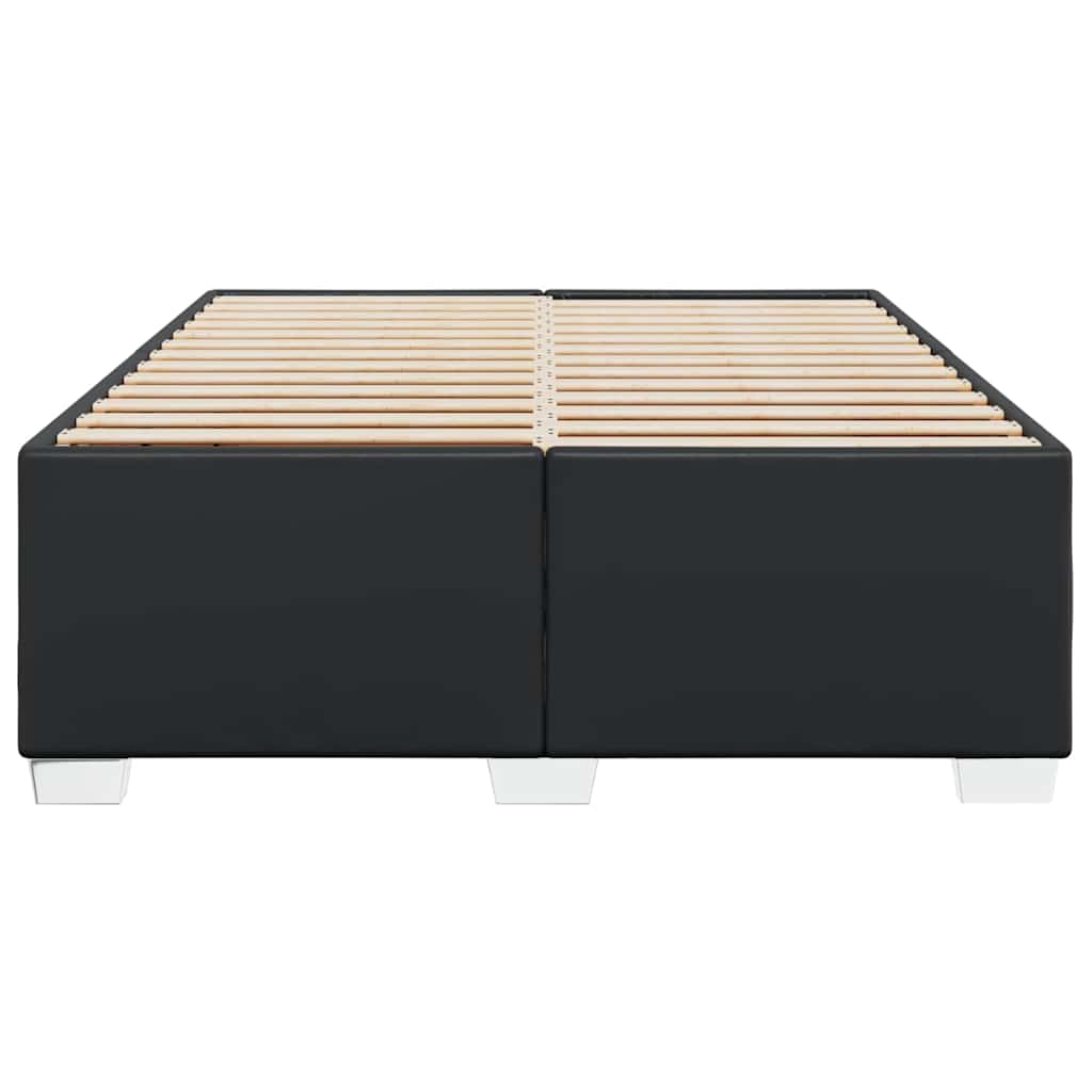 Cadre de lit sans matelas noir 137 x 190 cm similicuir - XIOS