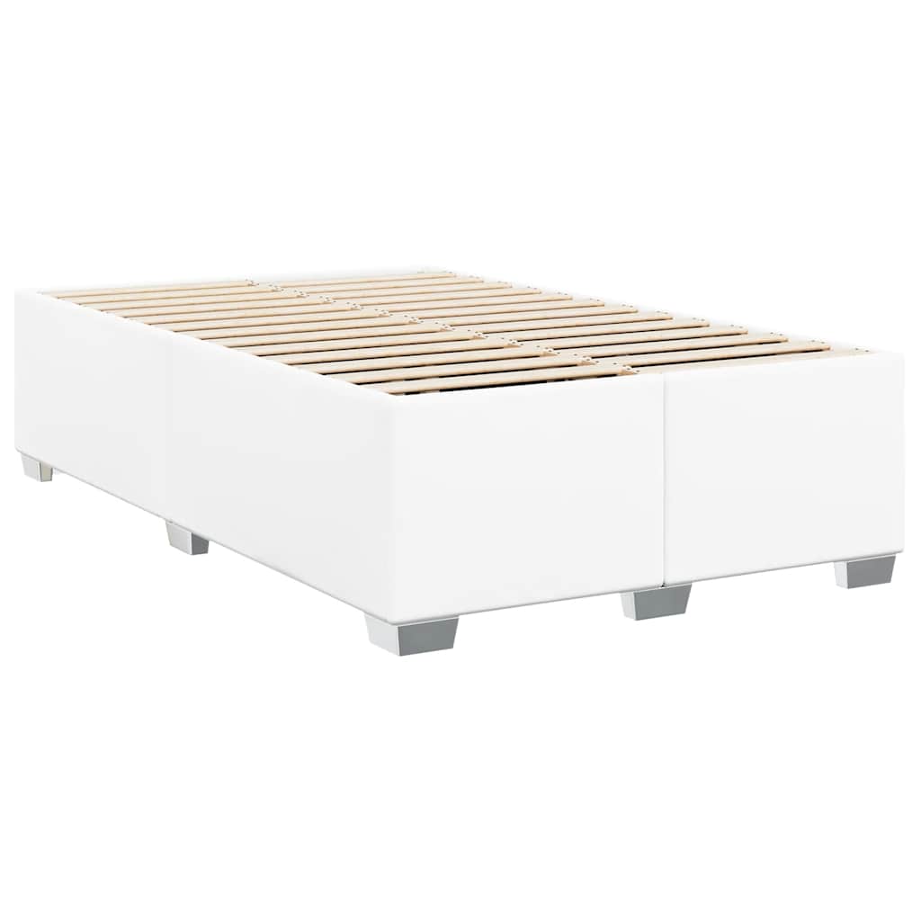 Cadre de lit sans matelas blanc 137 x 190 cm similicuir - XIOS