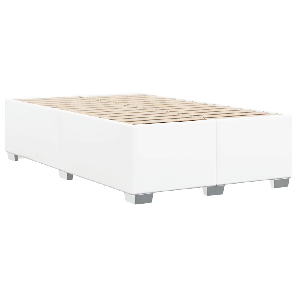 Cadre de lit sans matelas blanc 137 x 190 cm similicuir - XIOS