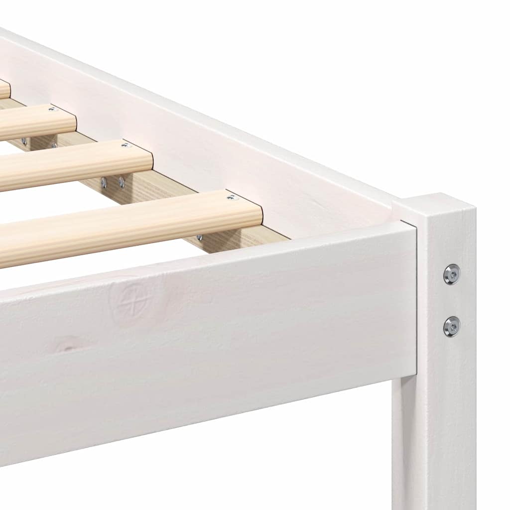 Cadre de lit avec tête de lit Blanc 90 x 190 cm Pin massif - XIOS