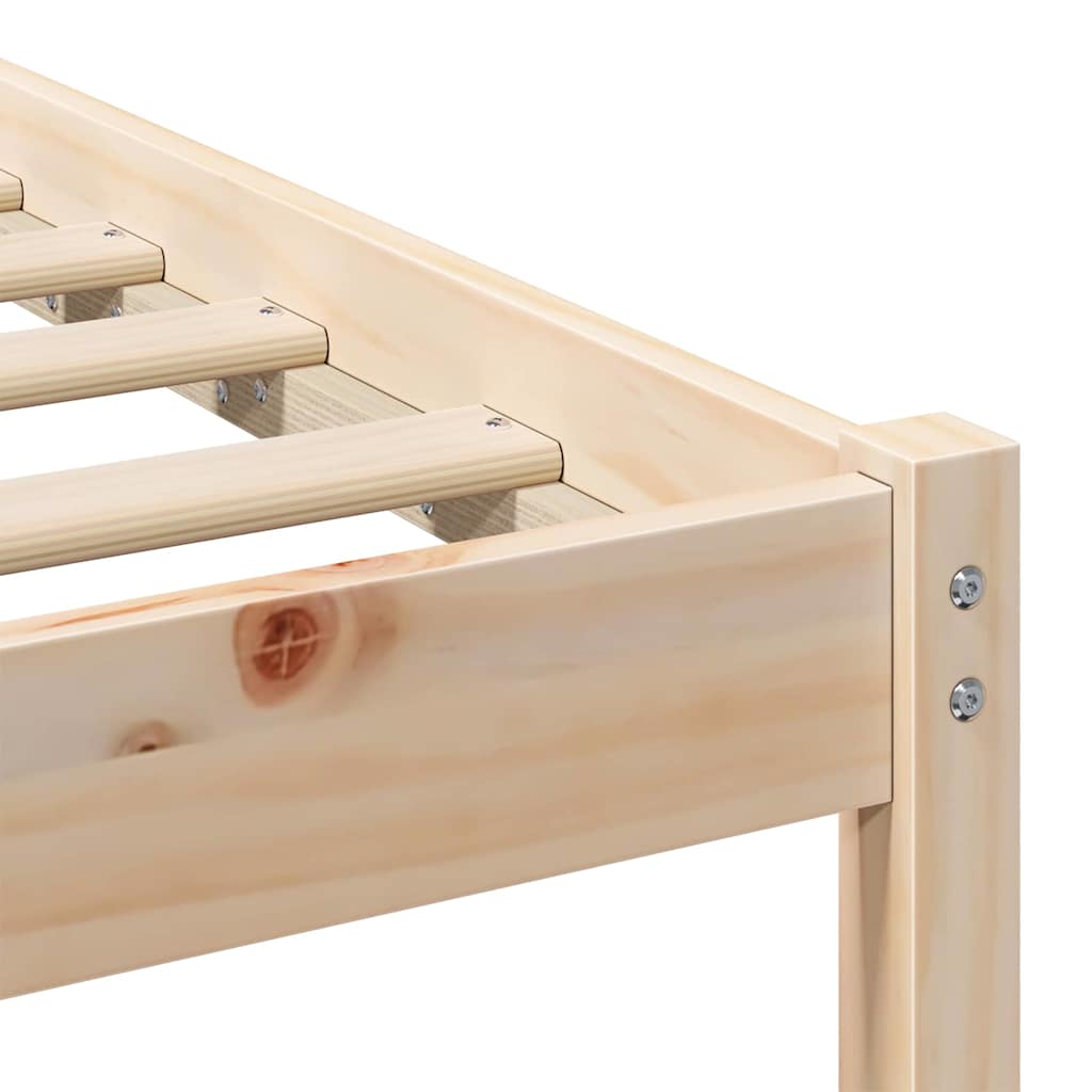 Cadre de lit Marron 75 x 190 cm Bois massif en pin - XIOS