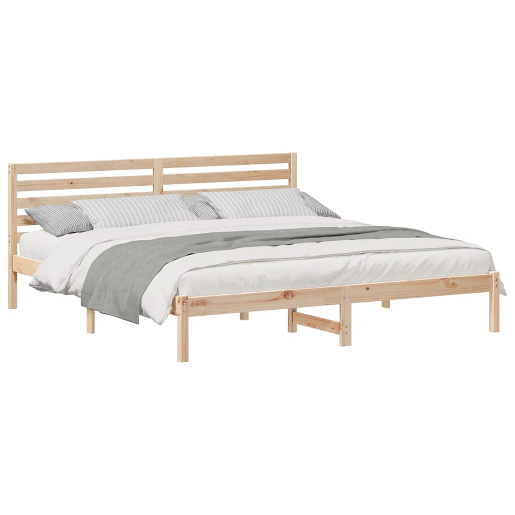 Cadre de lit Marron 180 x 200 cm Bois massif en pin - XIOS