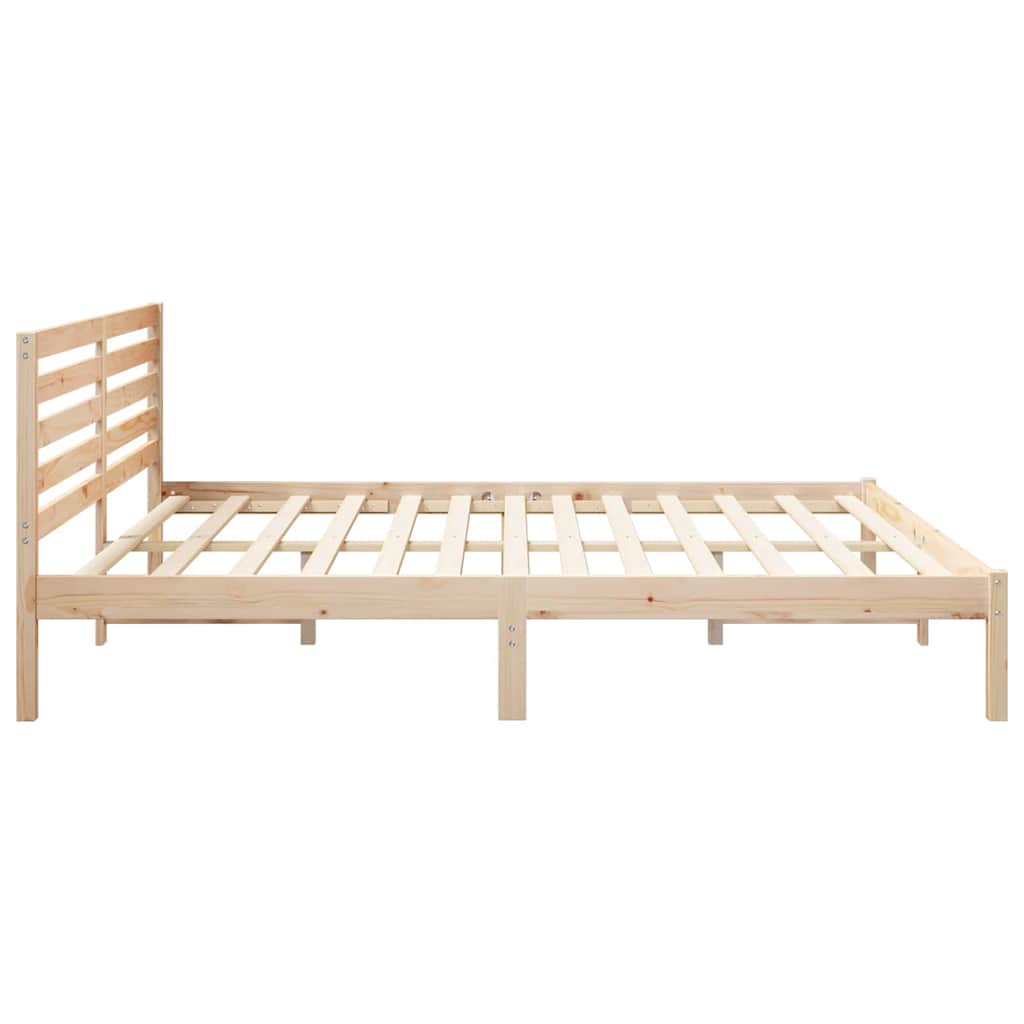 Cadre de lit Marron 180 x 200 cm Bois massif en pin - XIOS