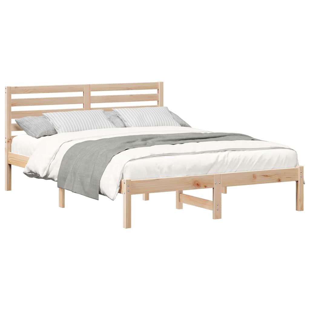 Cadre de lit Marron 120 x 200 cm Bois massif en pin - XIOS